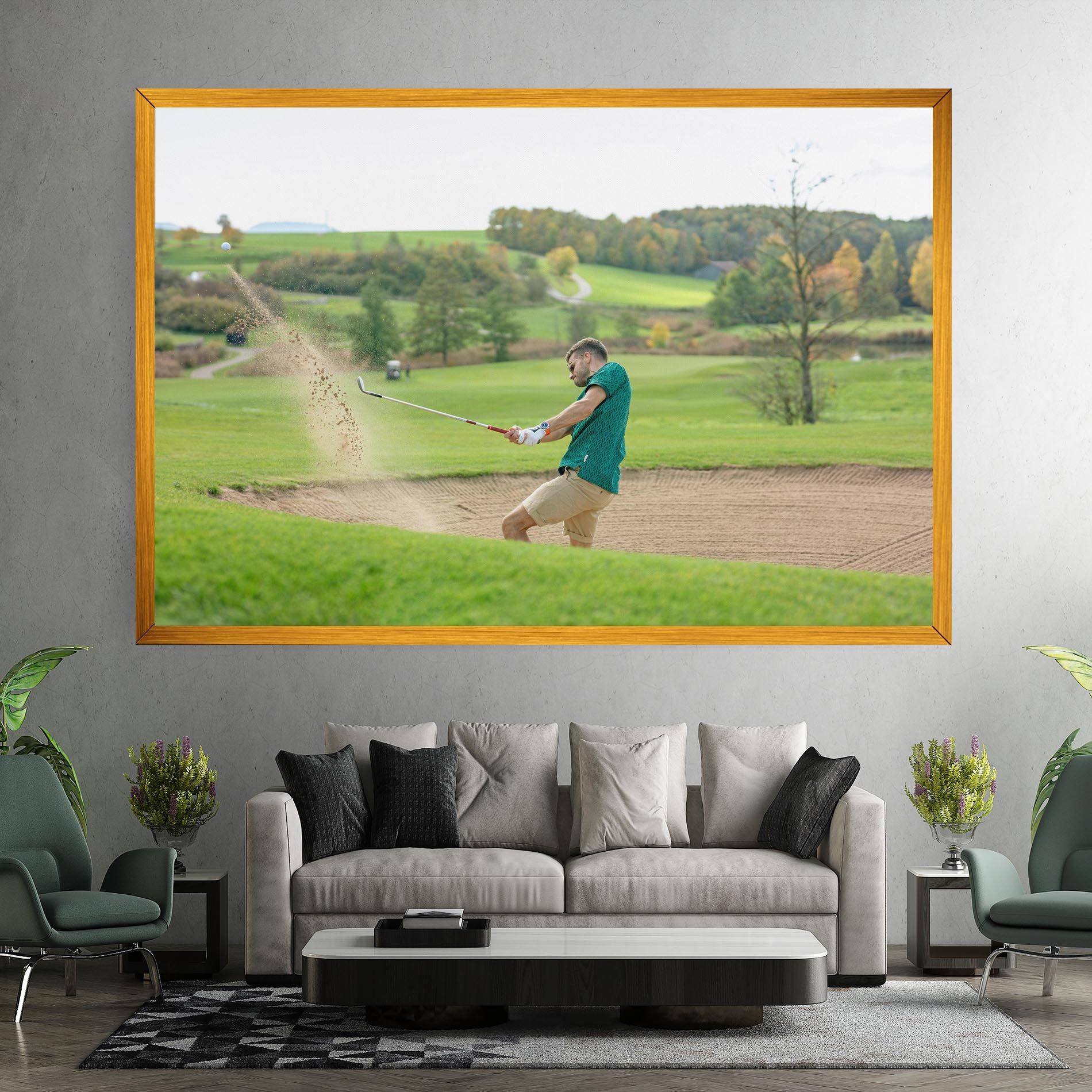 Green Tshirt Golf Player mockup 7