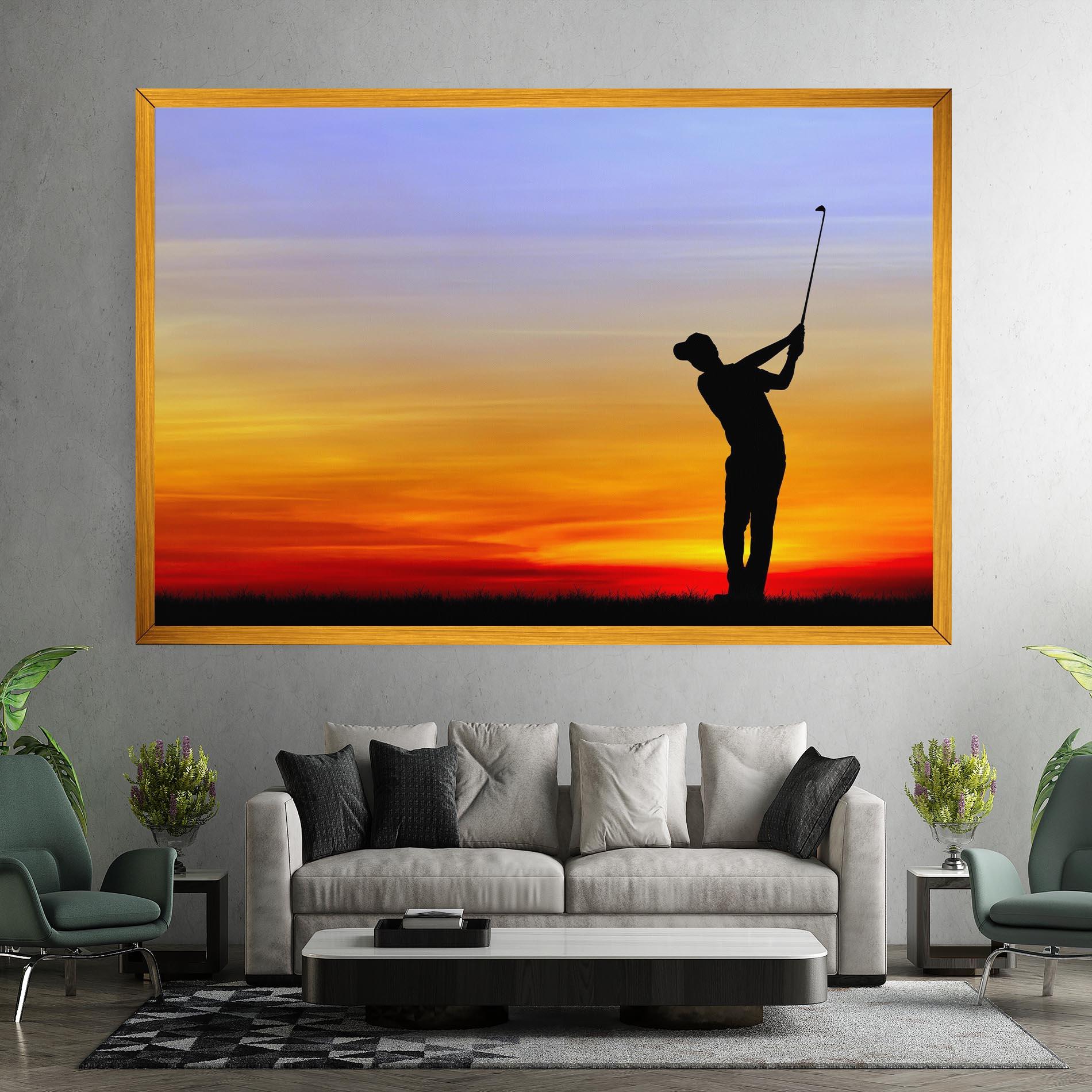 Leinwandbild Playing Golf Sunrise mockup 7