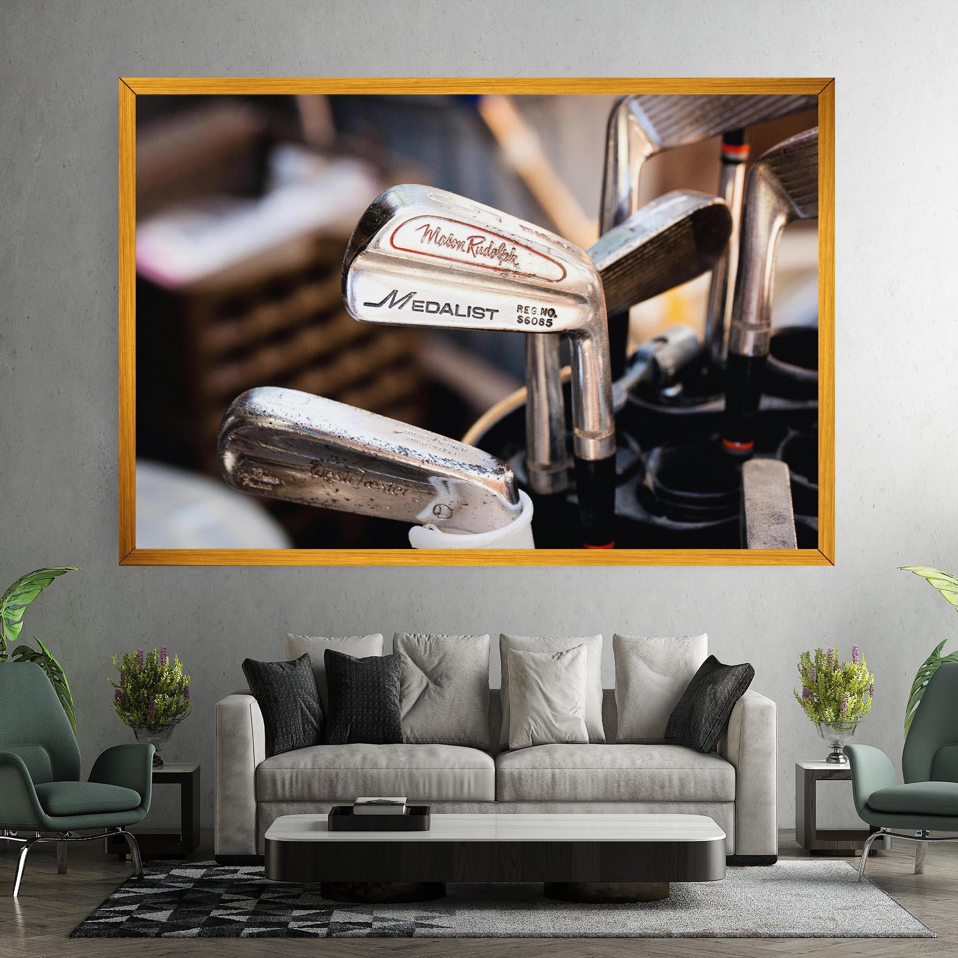 Leinwandbild Silver Golf Club mockup 7