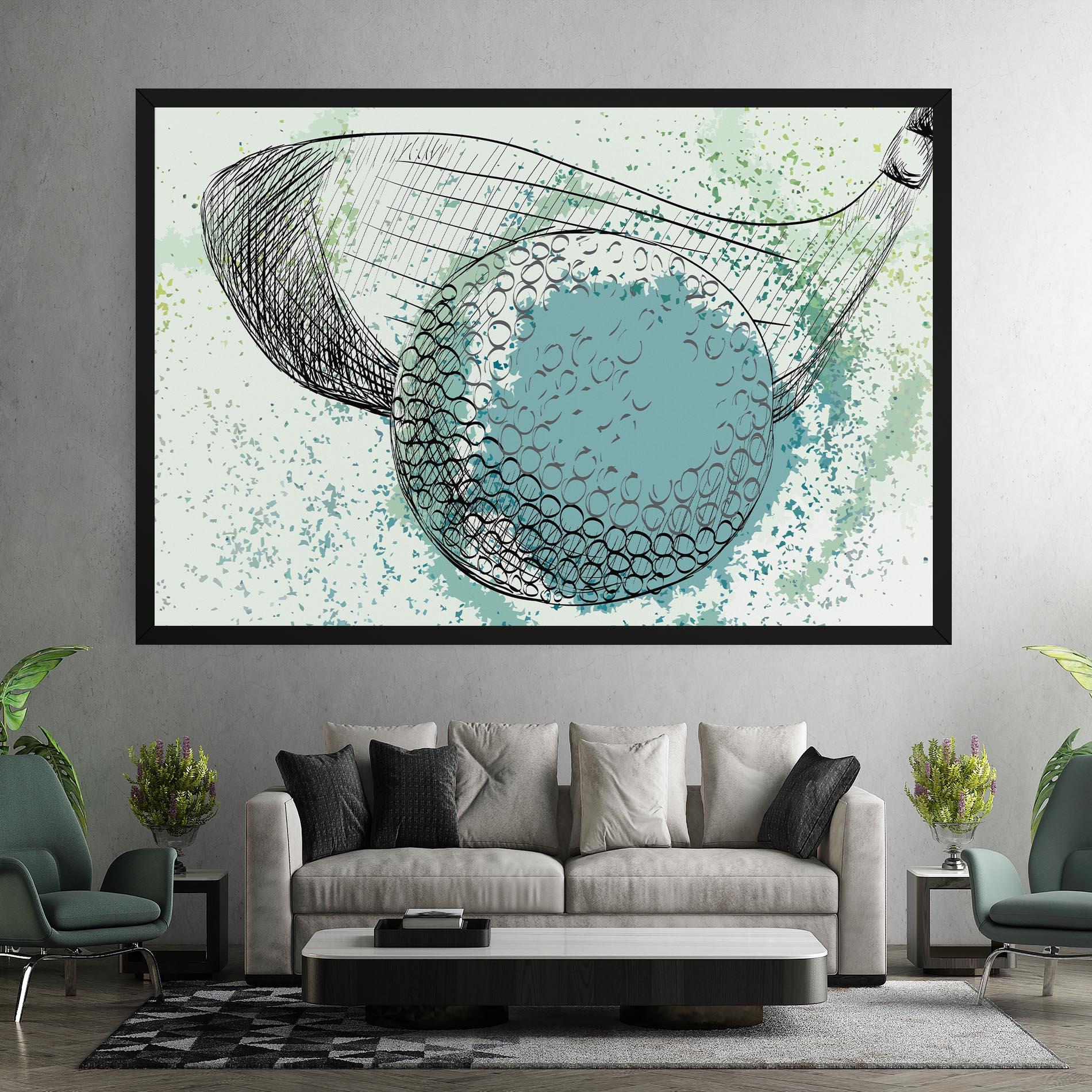 Leinwandbild Blue Golf mockup 7