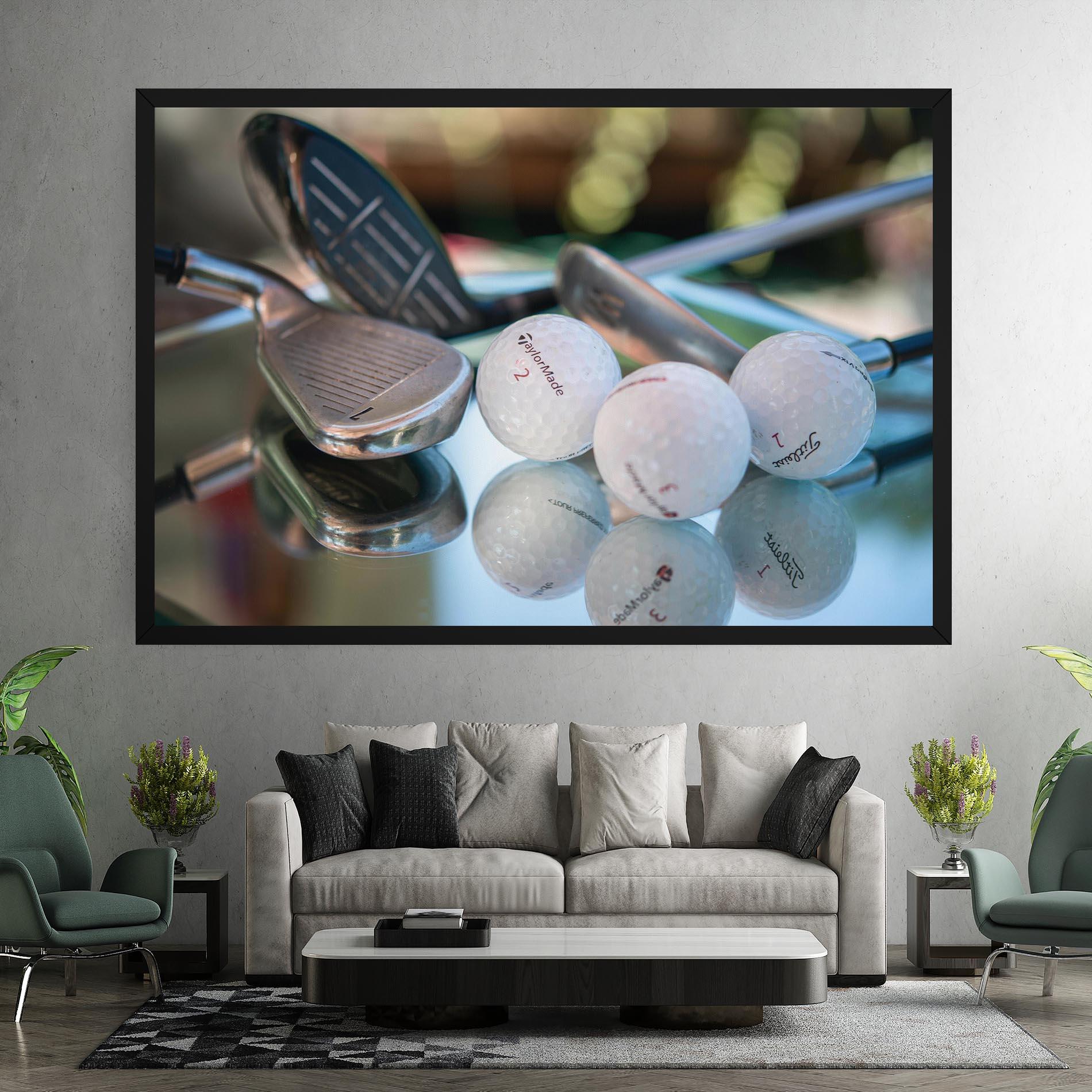 Leinwandbild Golf Balls Set mockup 7