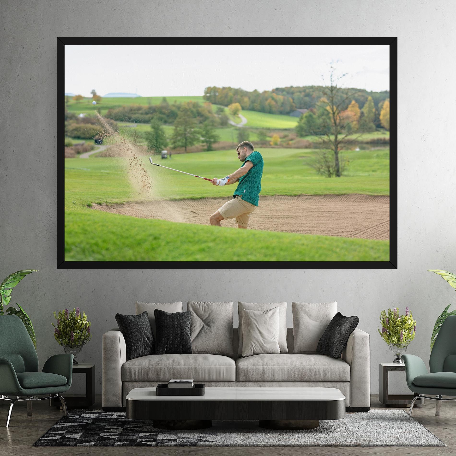 Green Tshirt Golf Player mockup 7