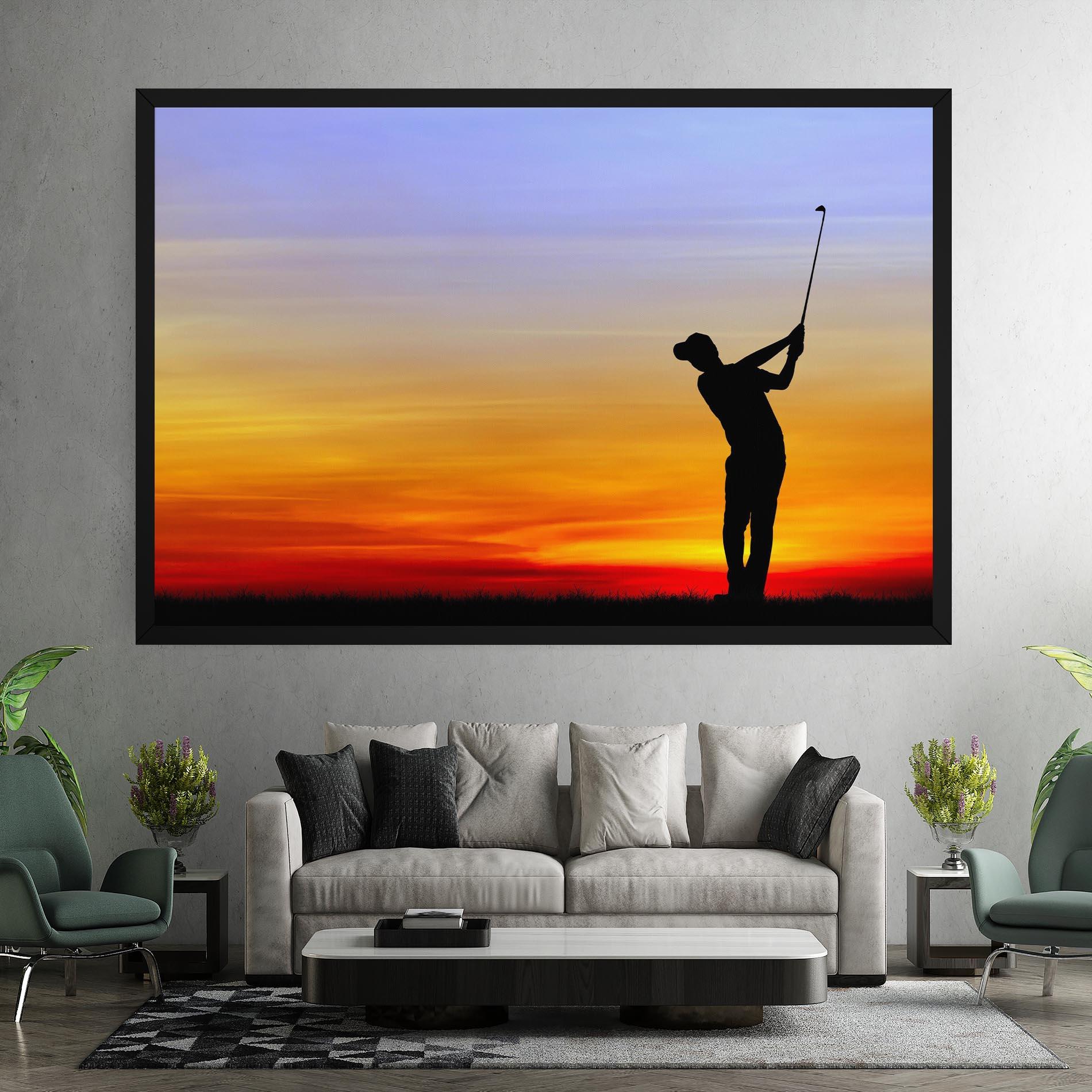 Leinwandbild Playing Golf Sunrise mockup 7