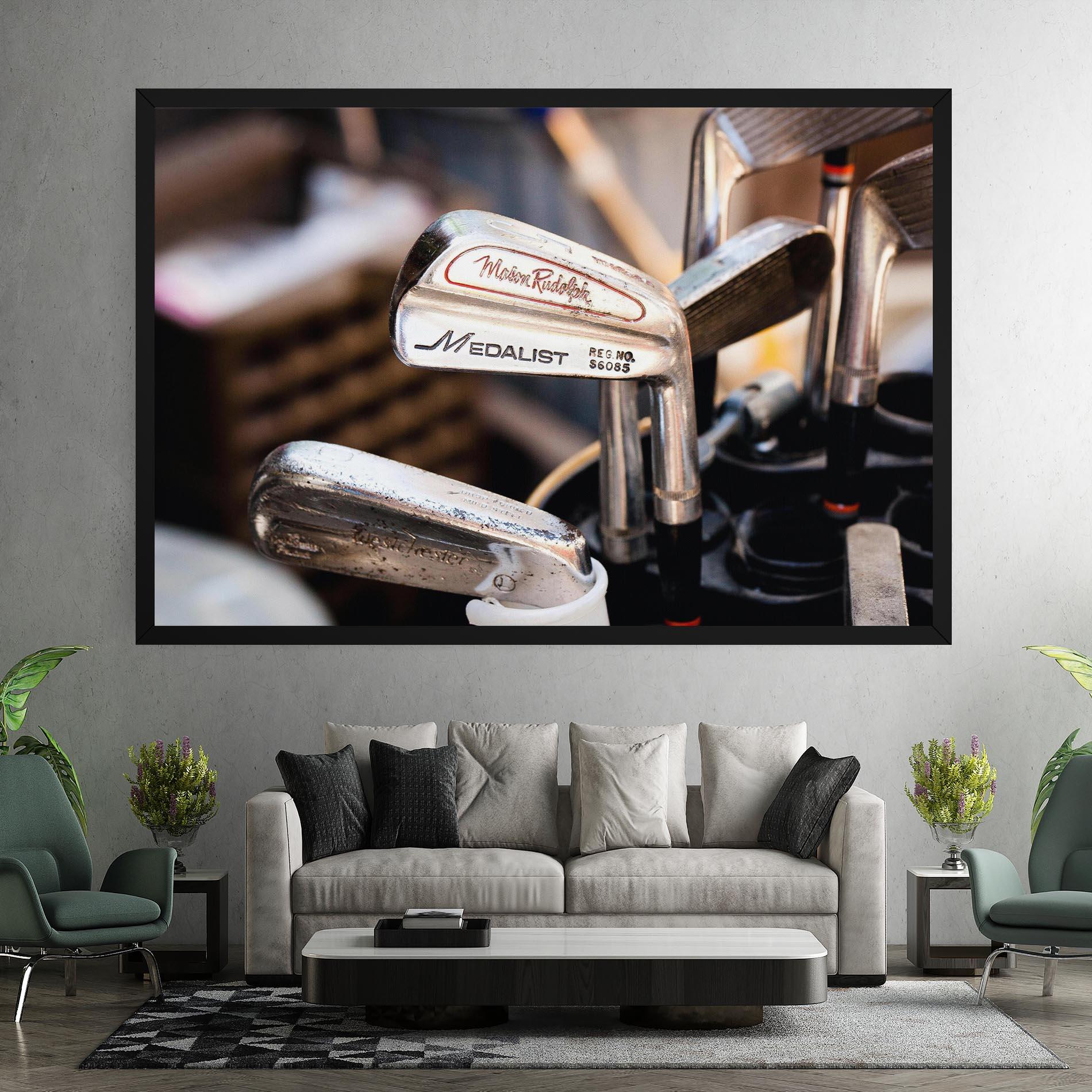 Leinwandbild Silver Golf Club mockup 7