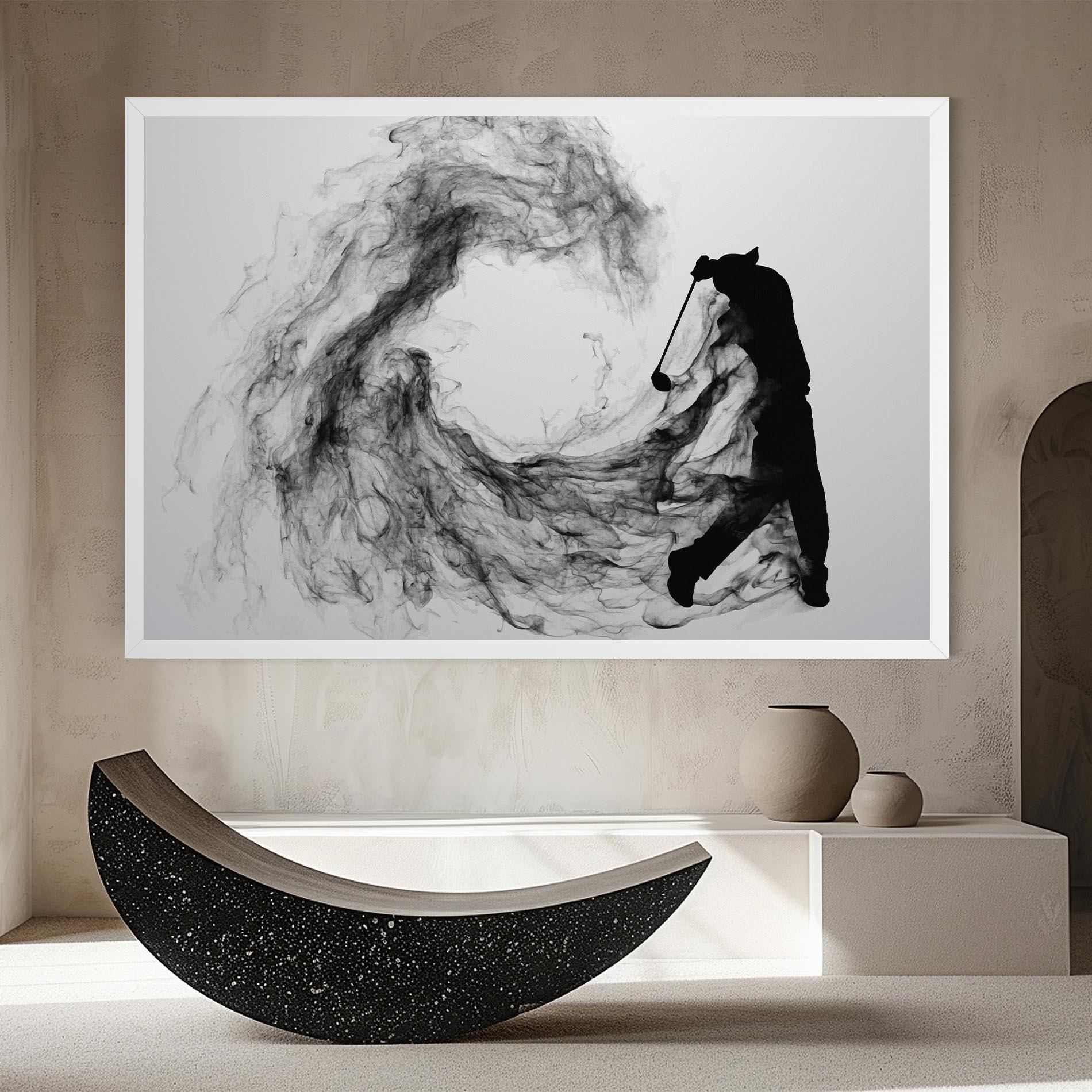 Leinwandbild Black Smoke Golf mockup 8