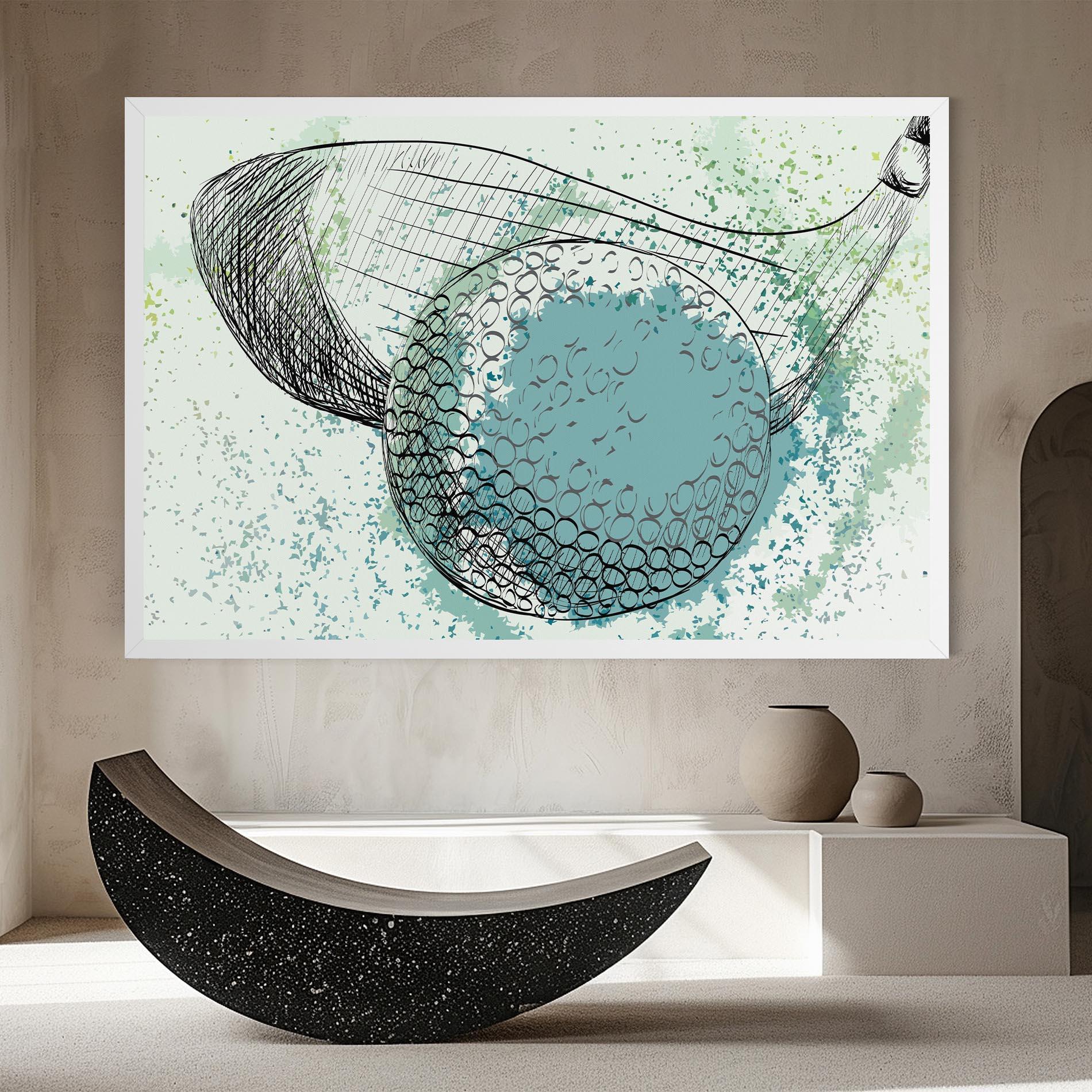 Leinwandbild Blue Golf mockup 8