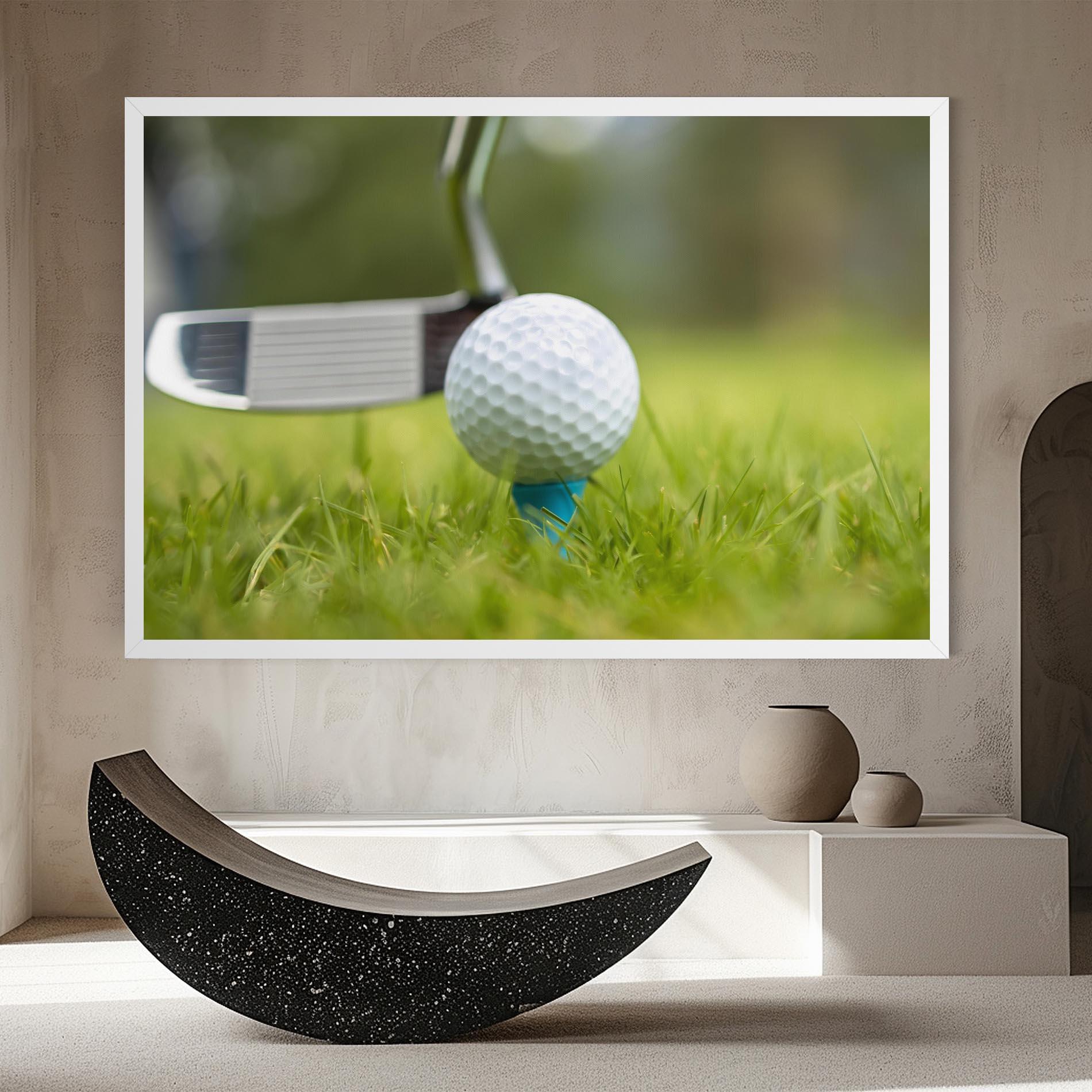 Leinwandbild Golf Ball Tee mockup 8