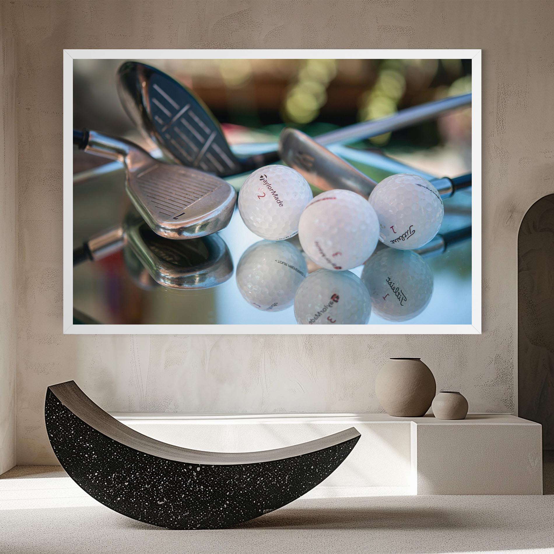 Leinwandbild Golf Balls Set mockup 8