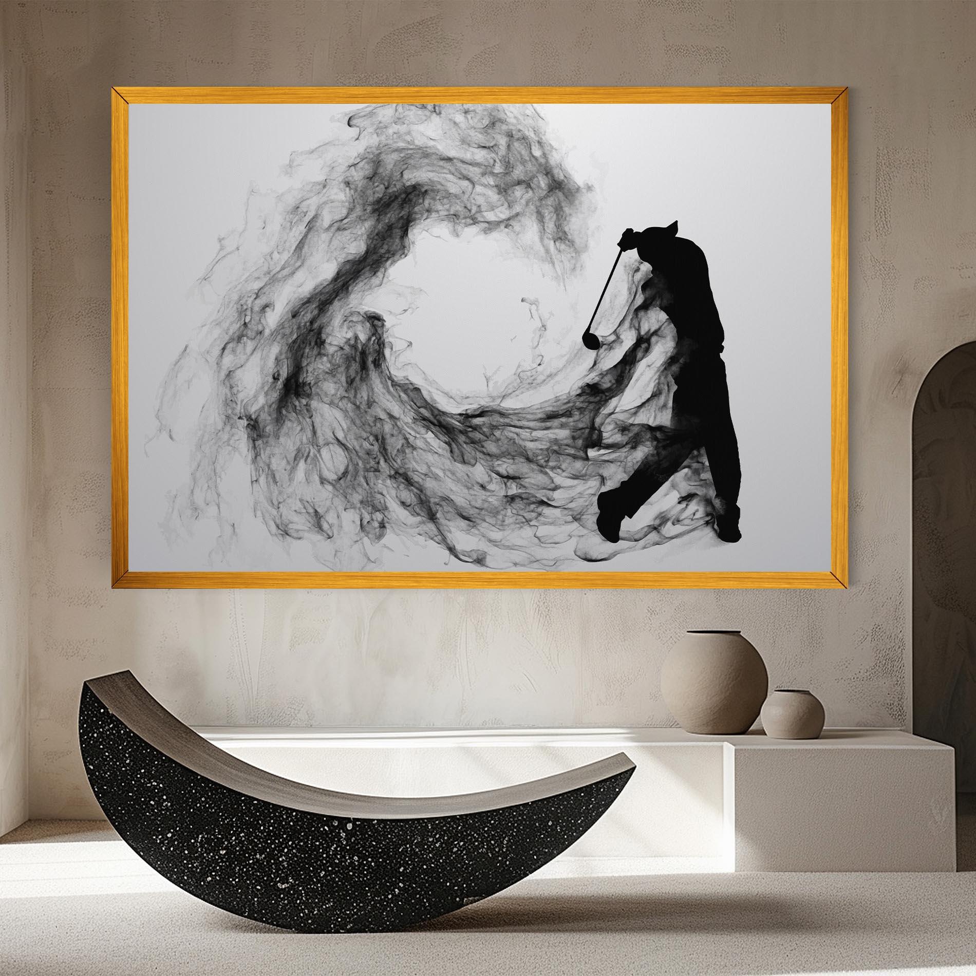 Leinwandbild Black Smoke Golf mockup 8