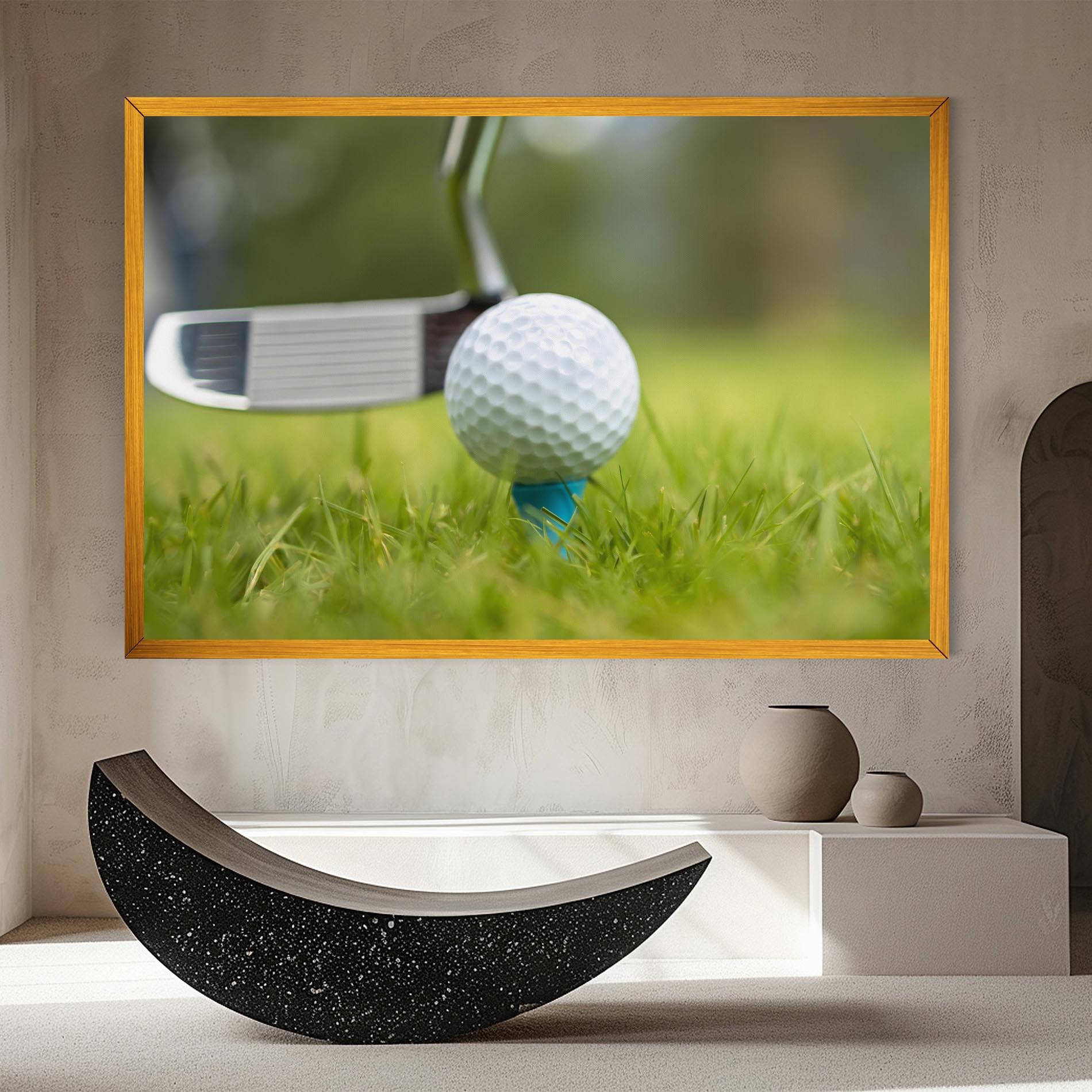Leinwandbild Golf Ball Tee mockup 8