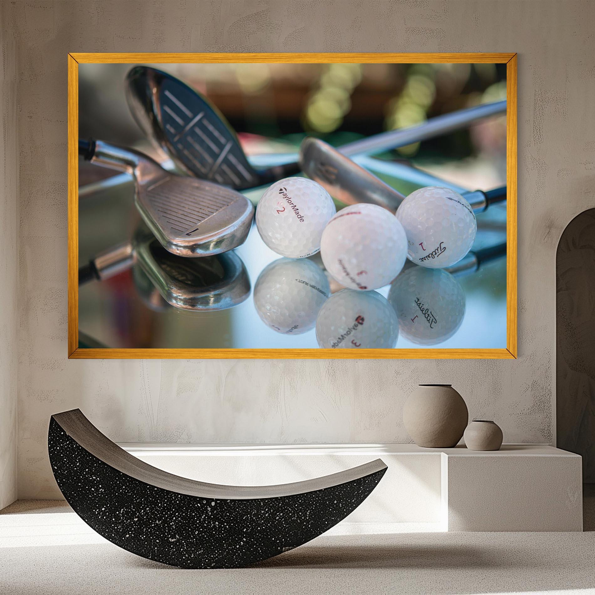 Leinwandbild Golf Balls Set mockup 8