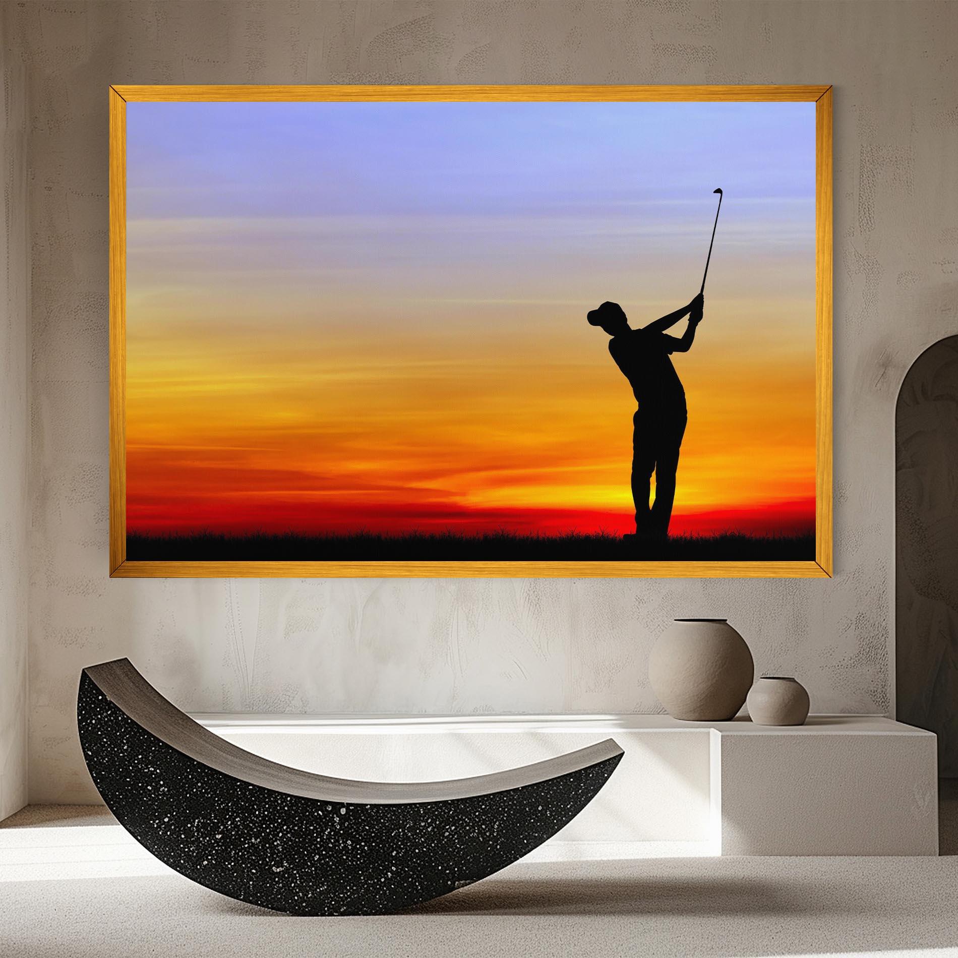 Leinwandbild Playing Golf Sunrise mockup 8