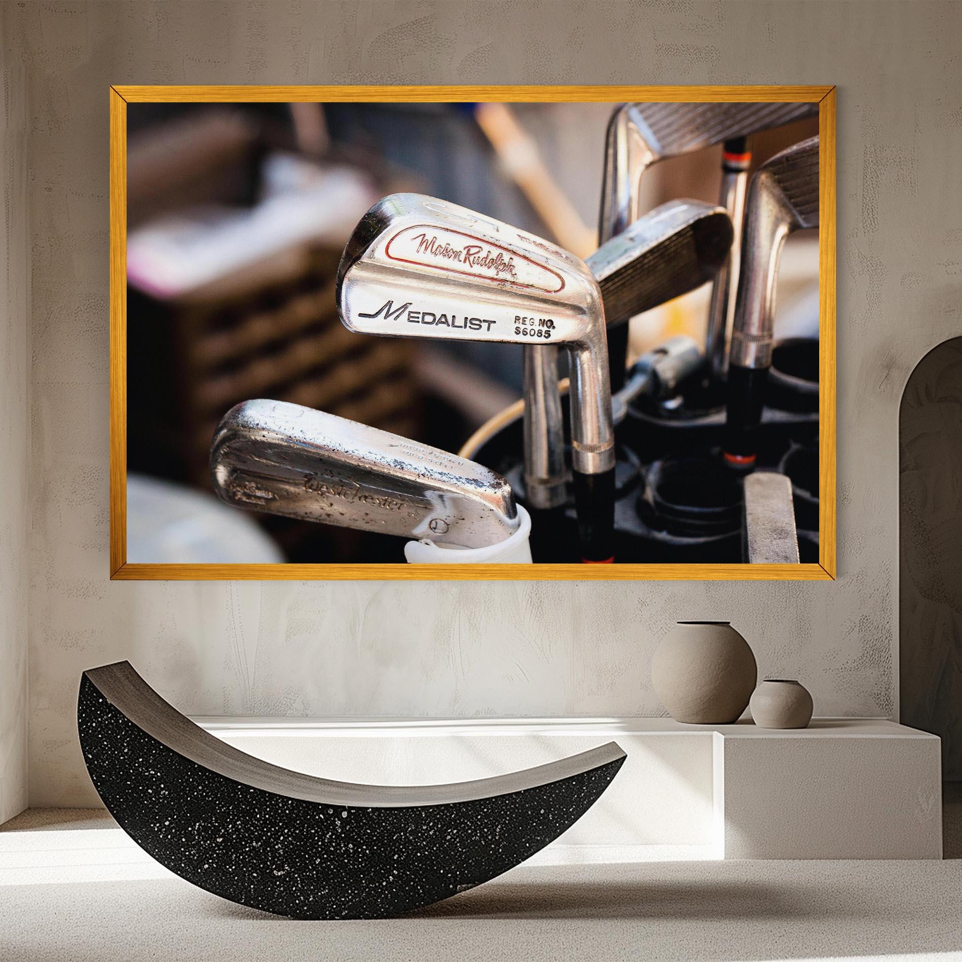 Leinwandbild Silver Golf Club mockup 8