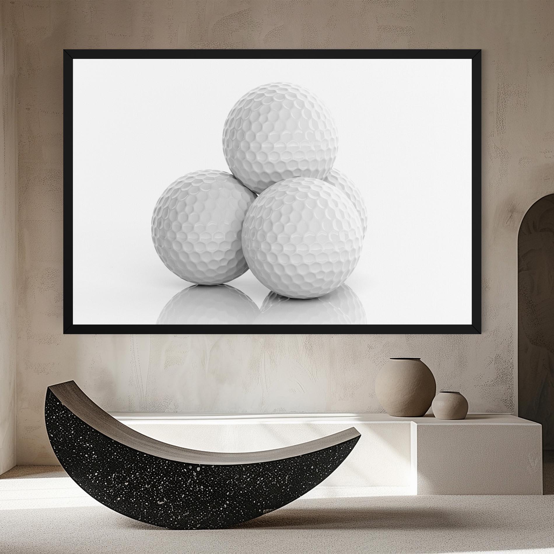 Leinwandbild 3d Golf Balls mockup 8
