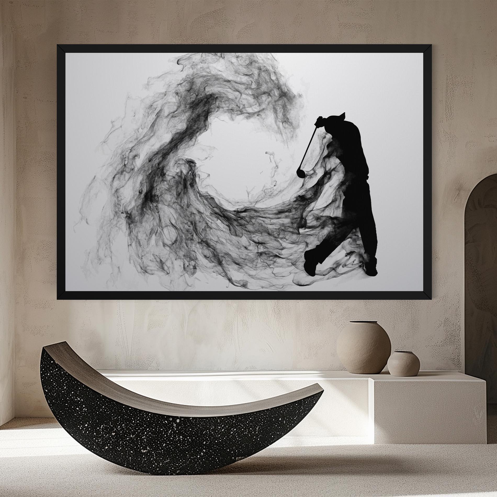 Leinwandbild Black Smoke Golf mockup 8