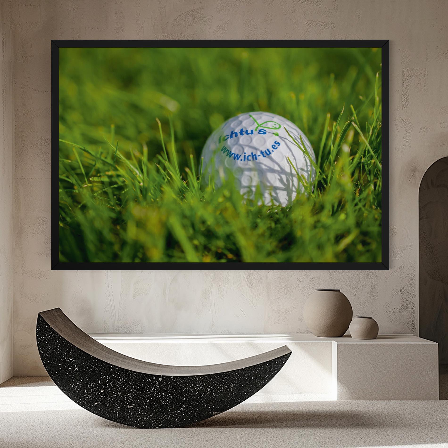 Leinwandbild Golf Ball In Grass mockup 8