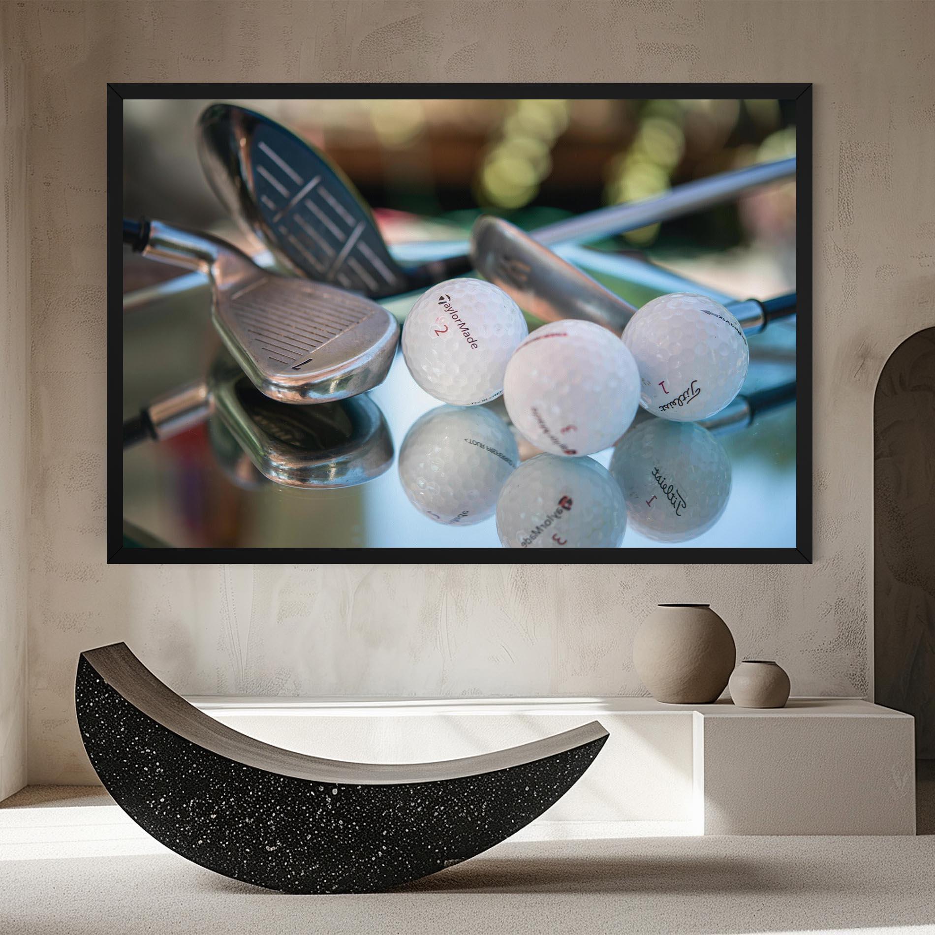 Leinwandbild Golf Balls Set mockup 8