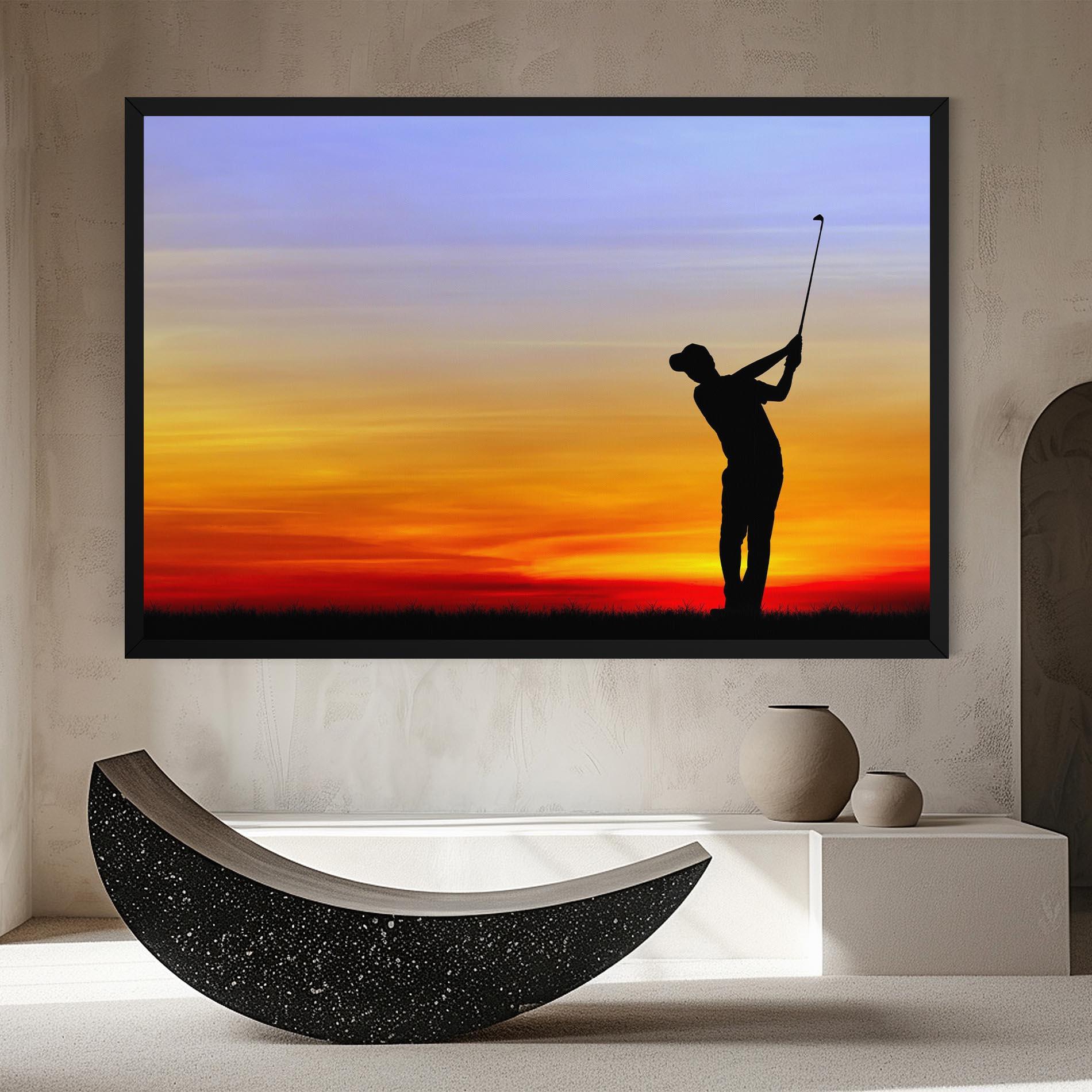 Leinwandbild Playing Golf Sunrise mockup 8