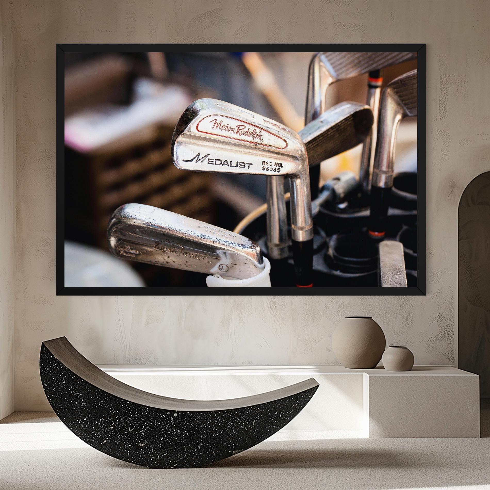 Leinwandbild Silver Golf Club mockup 8