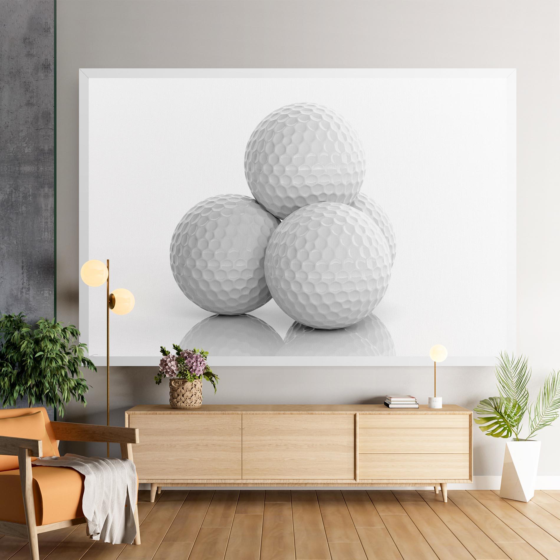 Leinwandbild 3d Golf Balls mockup 9