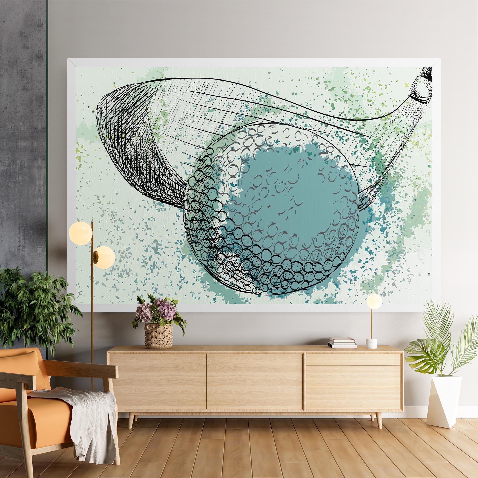 Leinwandbild Blue Golf mockup 9