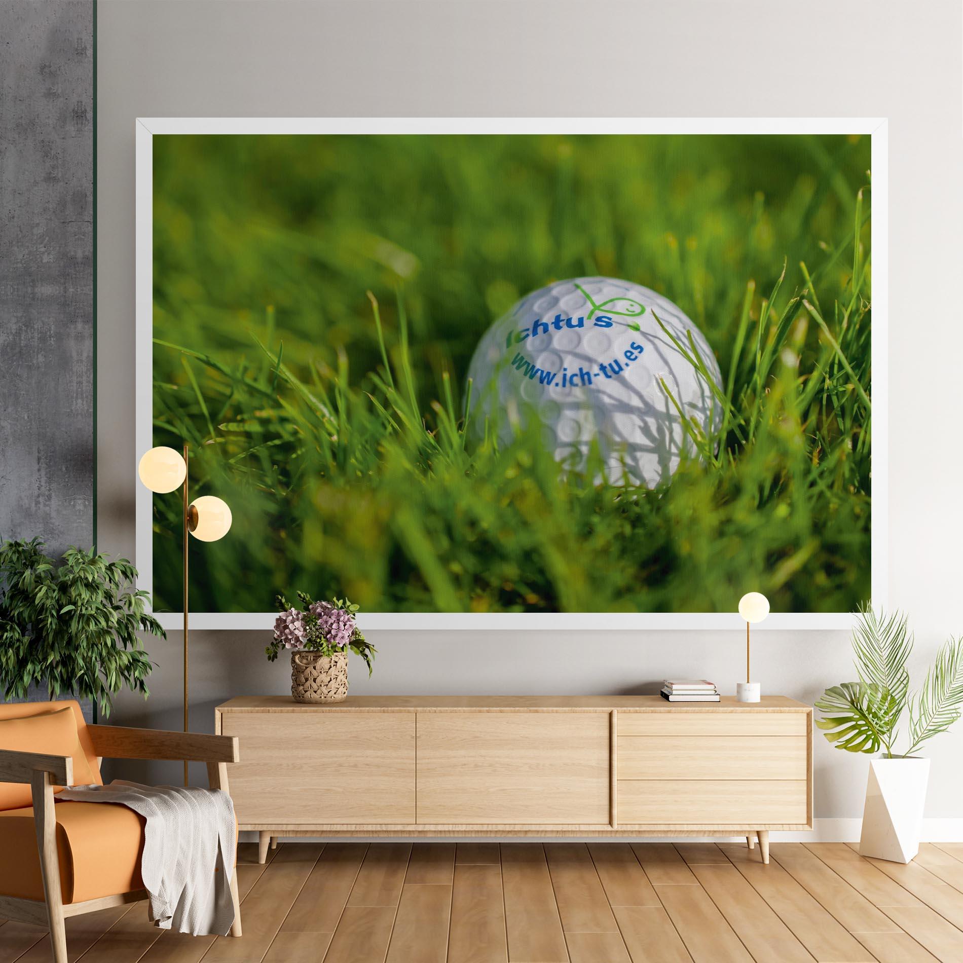 Leinwandbild Golf Ball In Grass mockup 9
