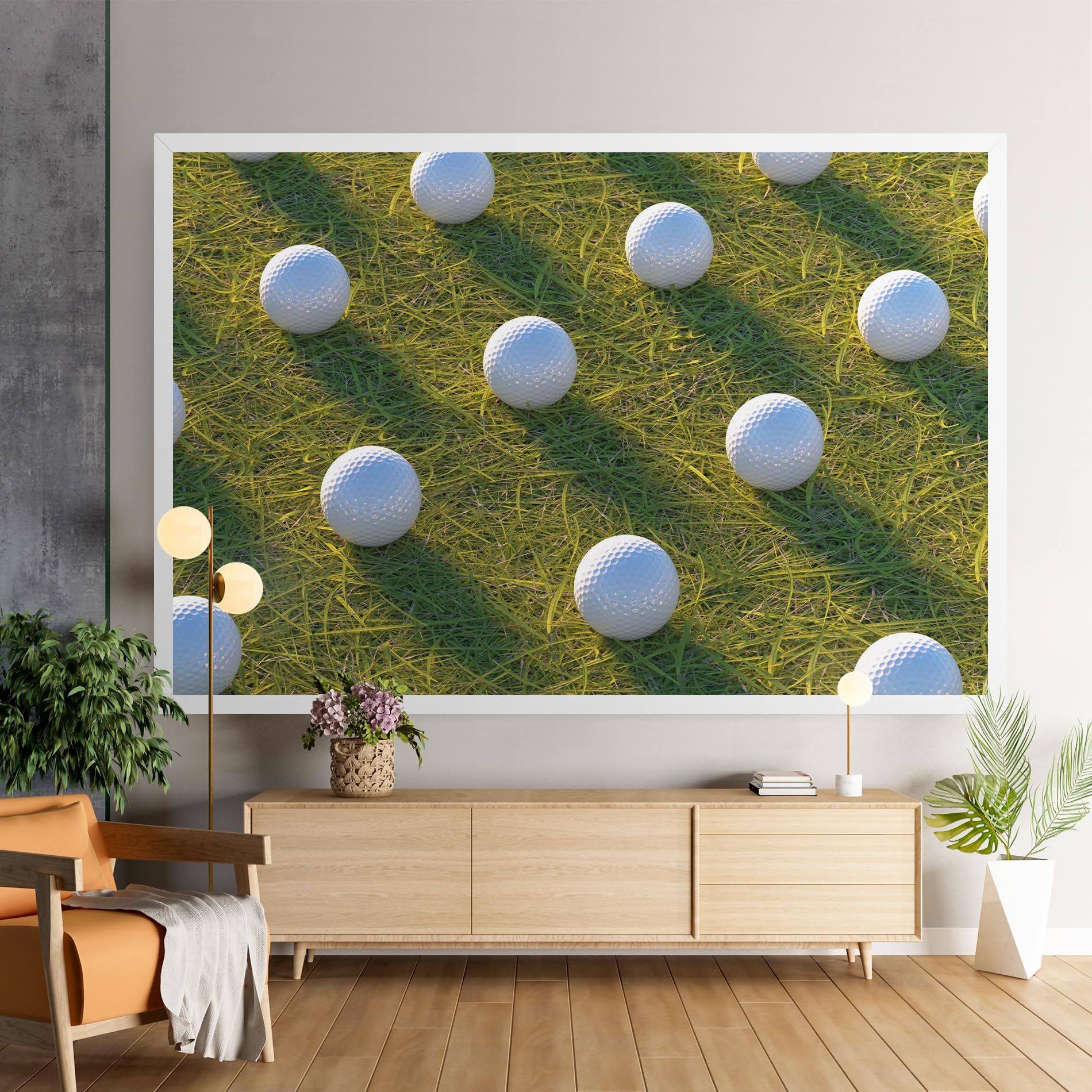 Golf Ball On Grass mockup 9