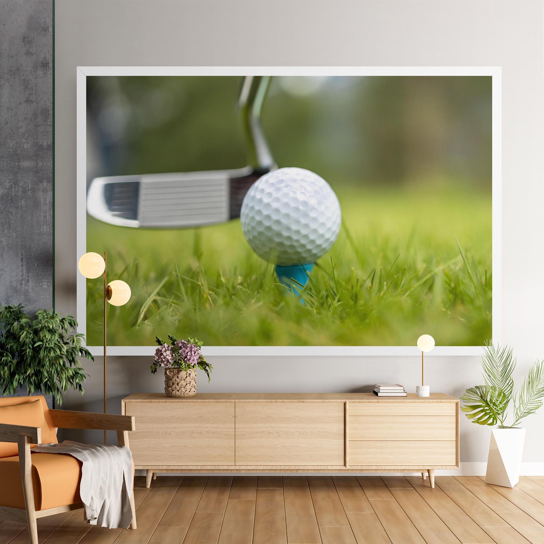 Leinwandbild Golf Ball Tee mockup 9