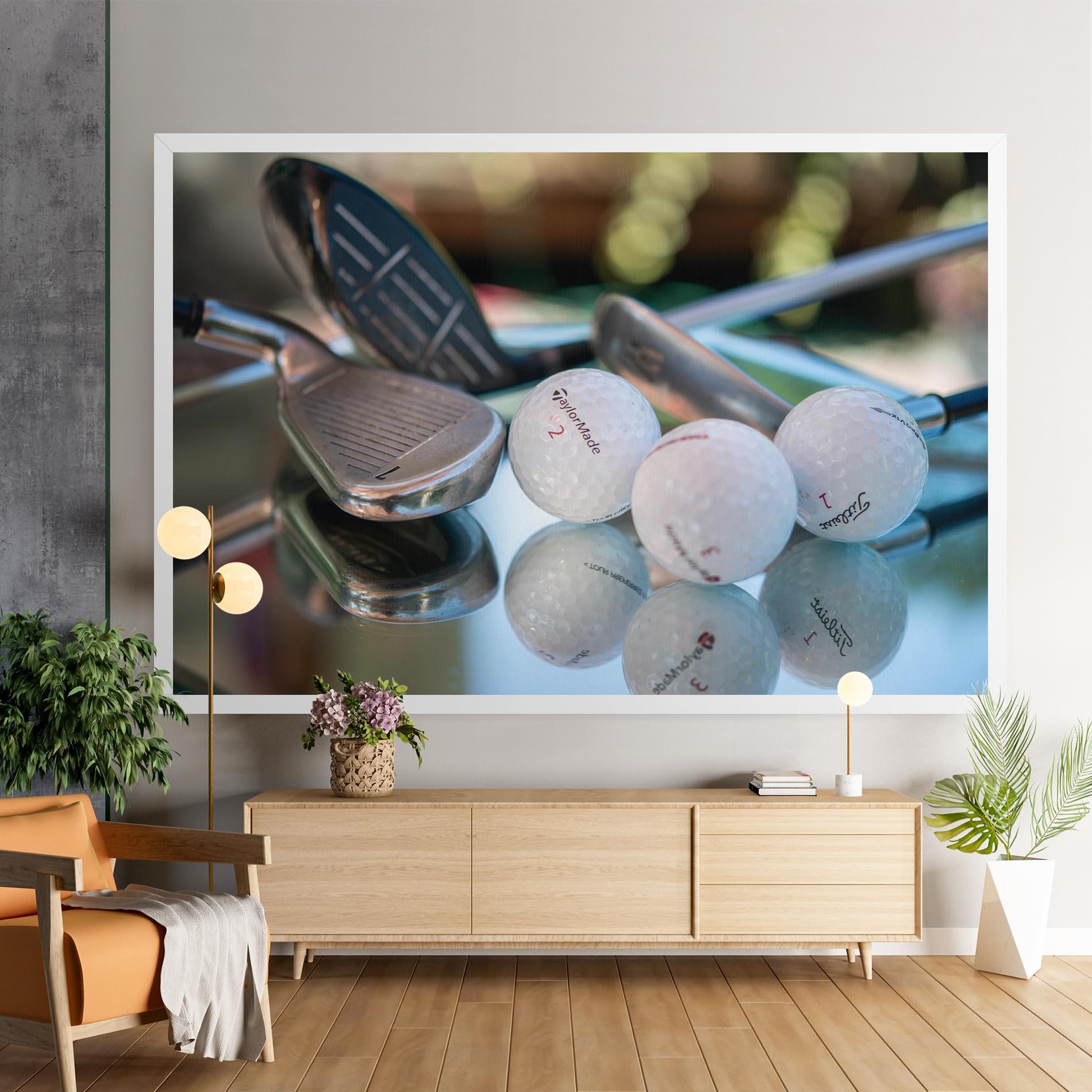 Leinwandbild Golf Balls Set mockup 9