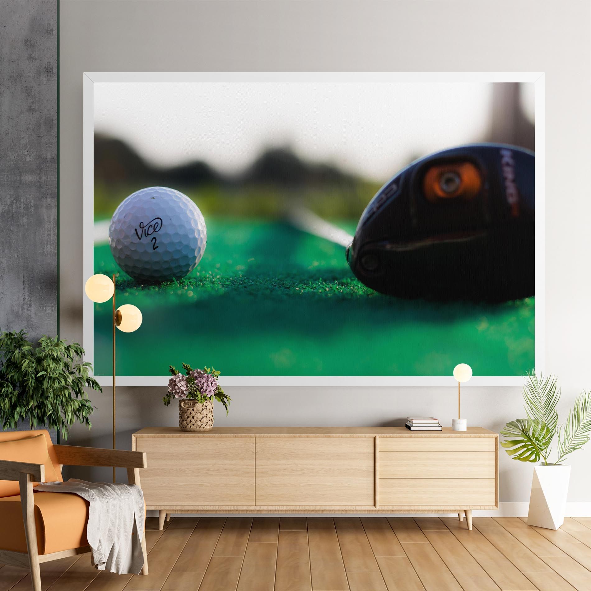 Green Grass Golf Ball mockup 9