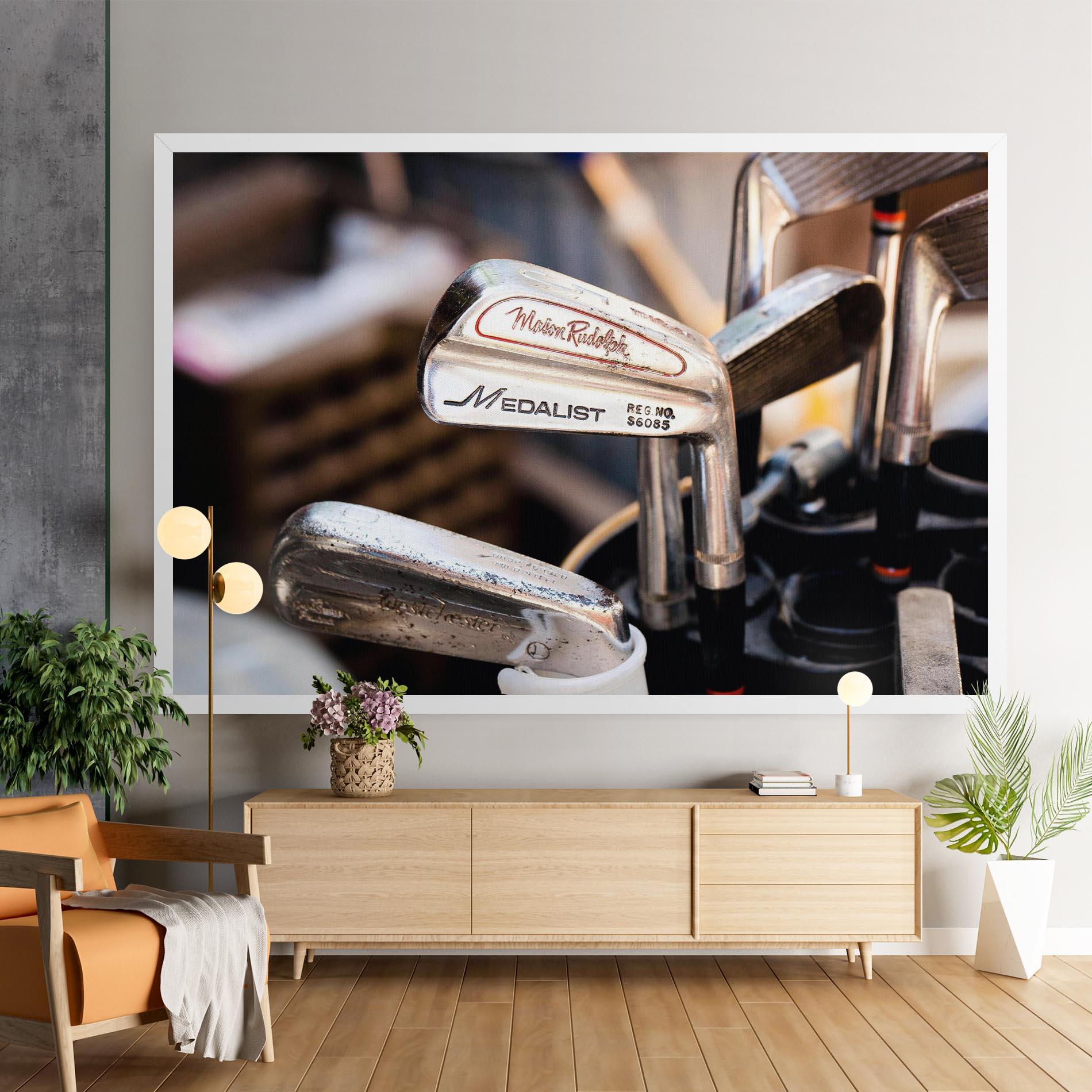 Leinwandbild Silver Golf Club mockup 9