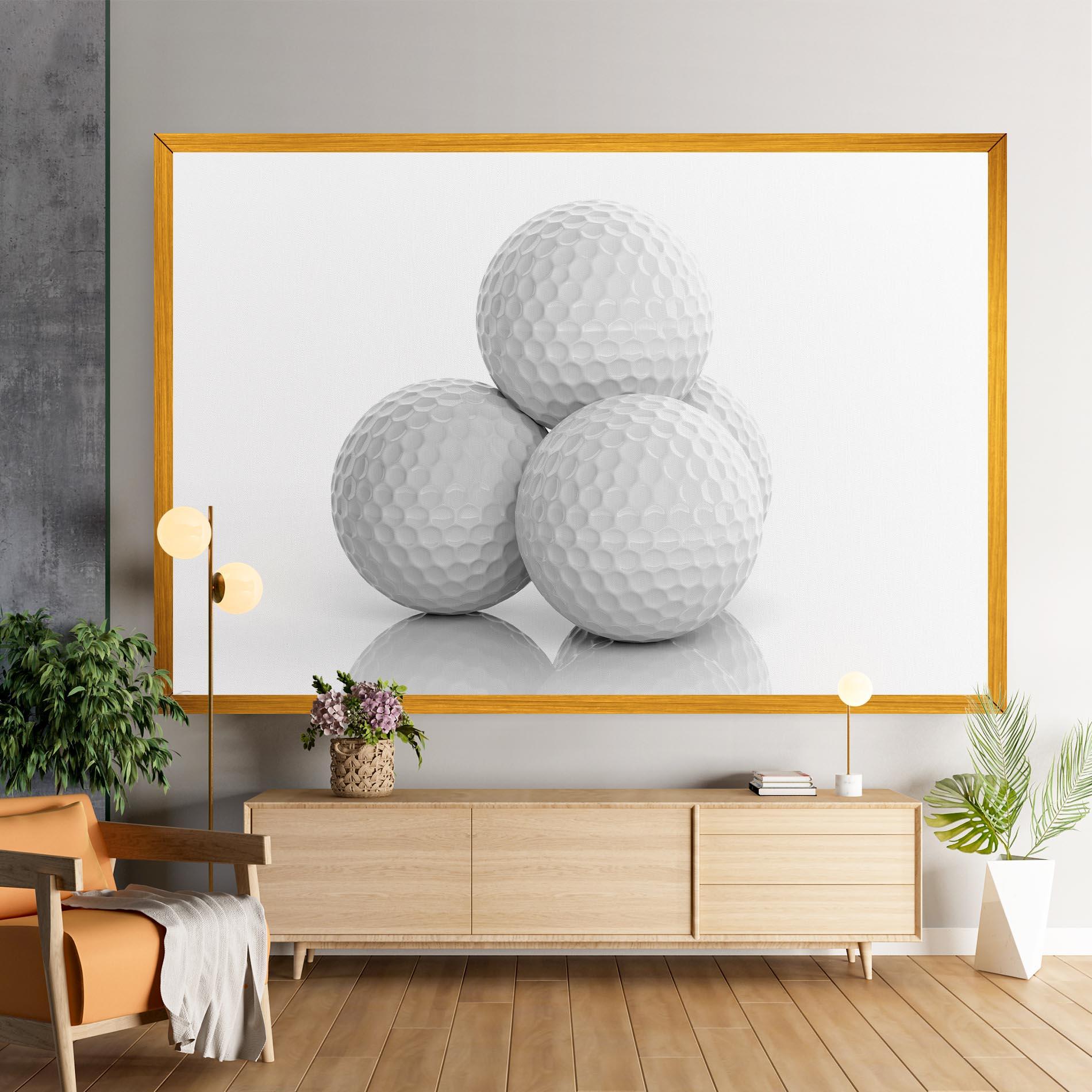 Leinwandbild 3d Golf Balls mockup 9