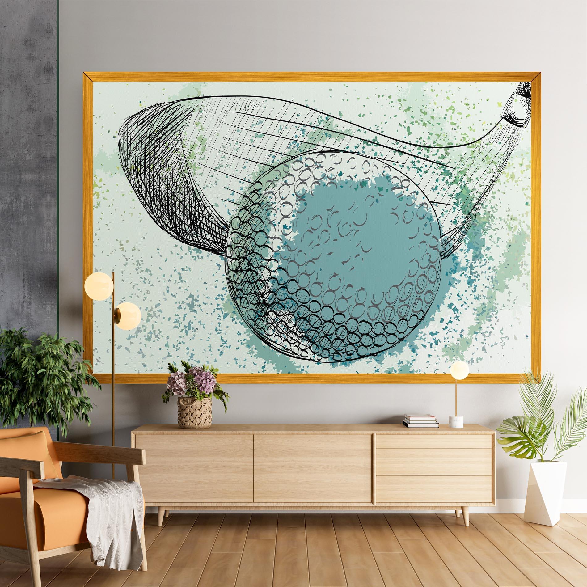 Leinwandbild Blue Golf mockup 9