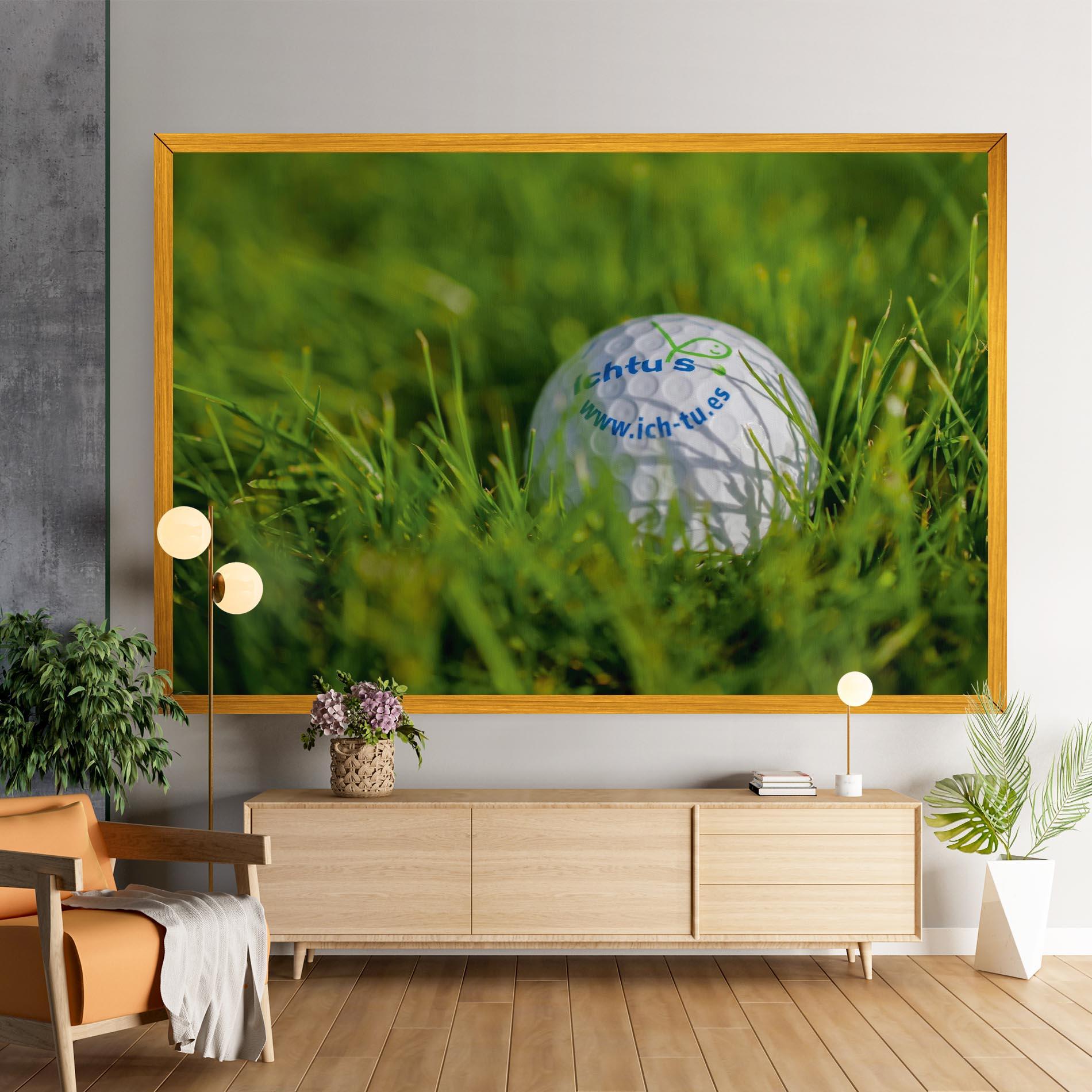 Leinwandbild Golf Ball In Grass mockup 9