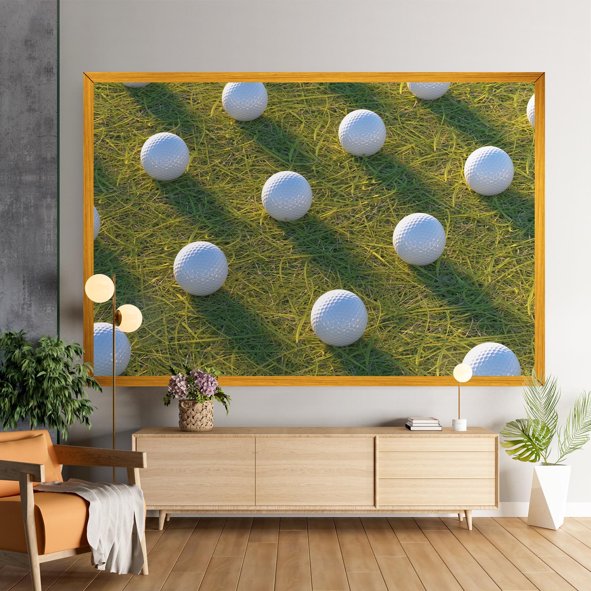 Golf Ball On Grass mockup 9