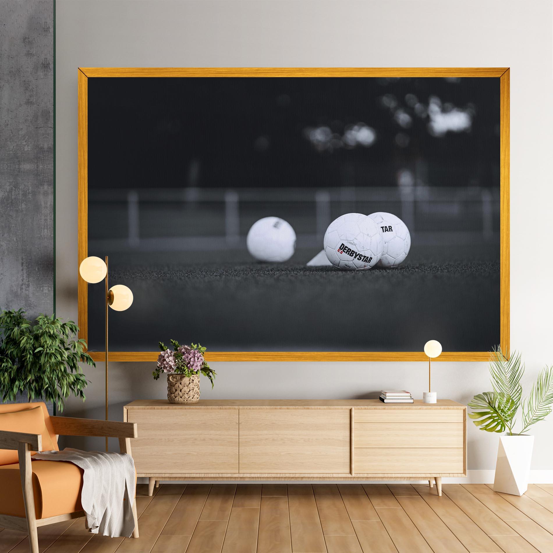Leinwandbild Golf Ball On Grey mockup 9