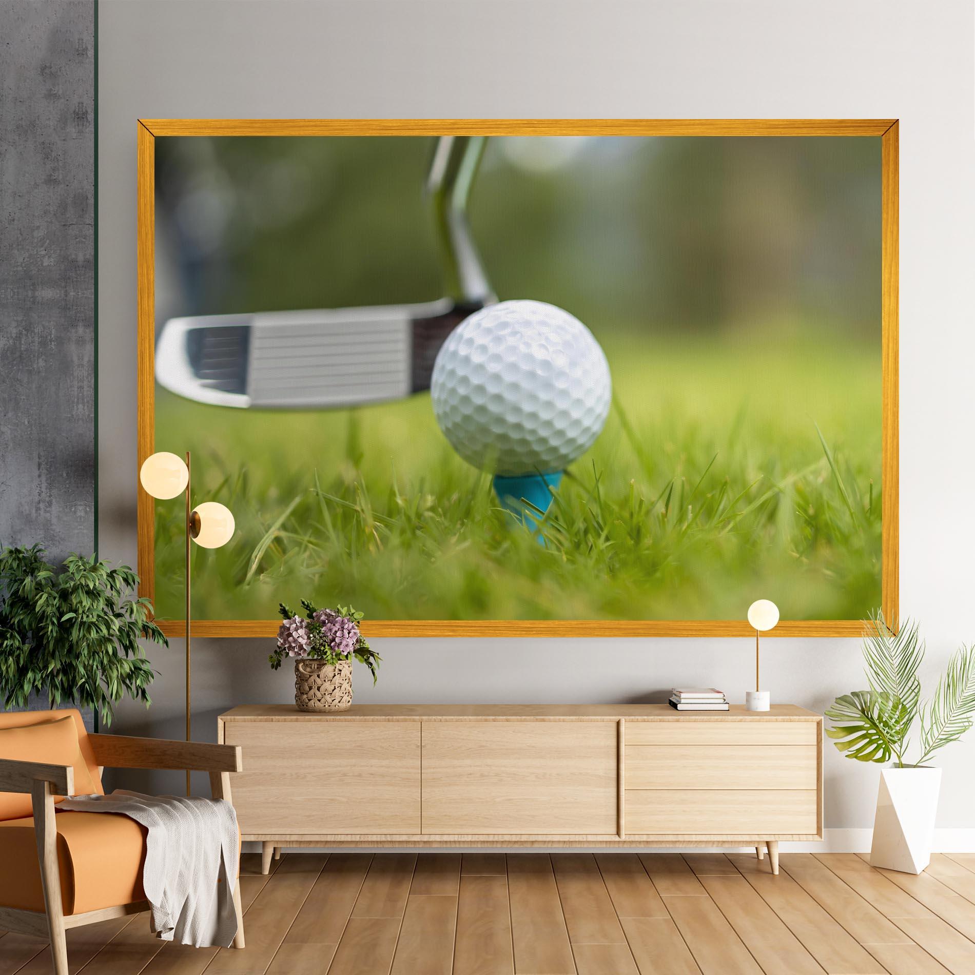 Leinwandbild Golf Ball Tee mockup 9