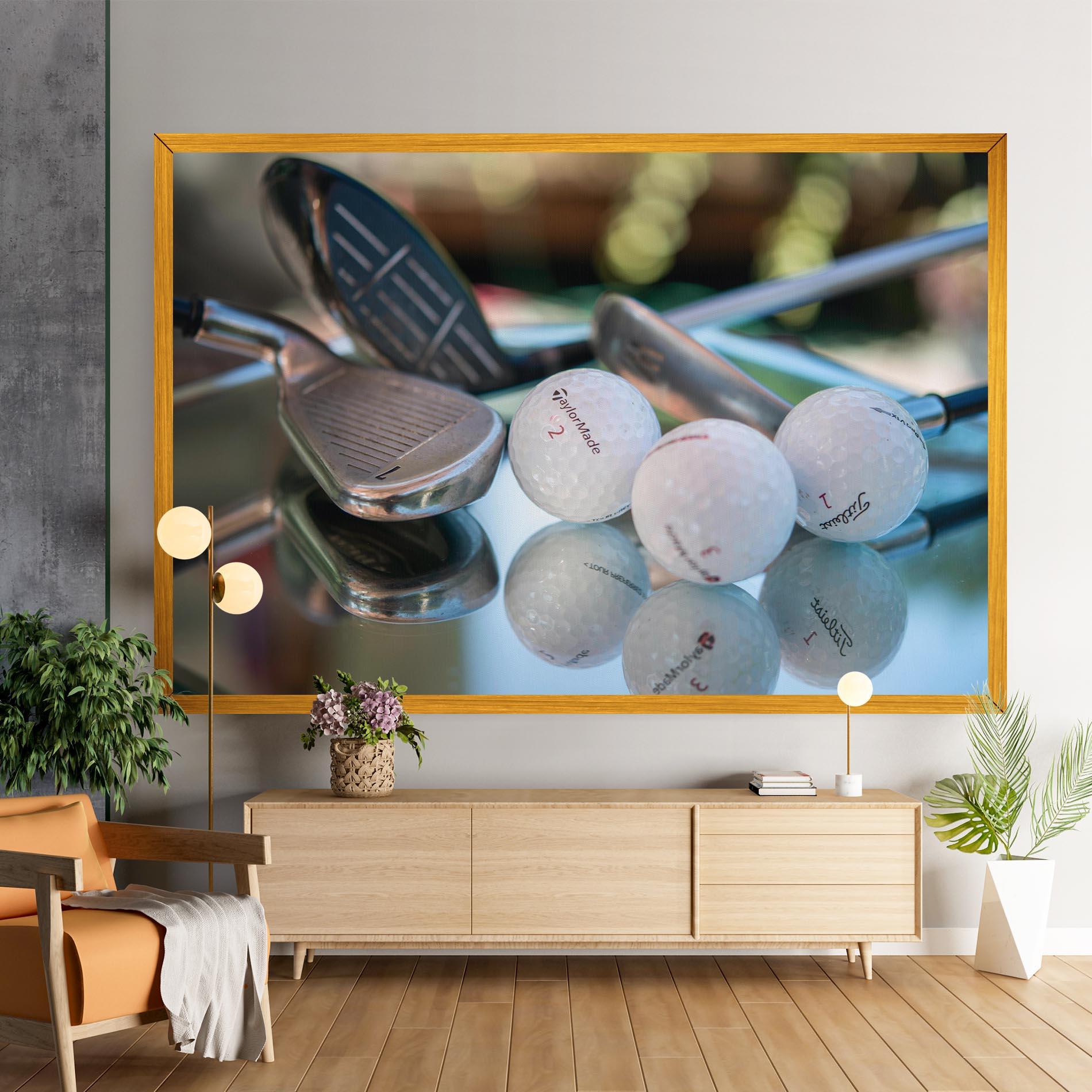 Leinwandbild Golf Balls Set mockup 9