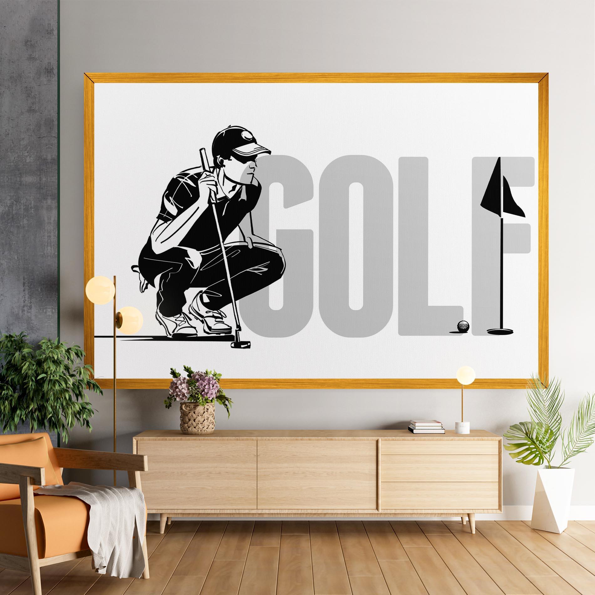 Leinwandbild Golf mockup 9