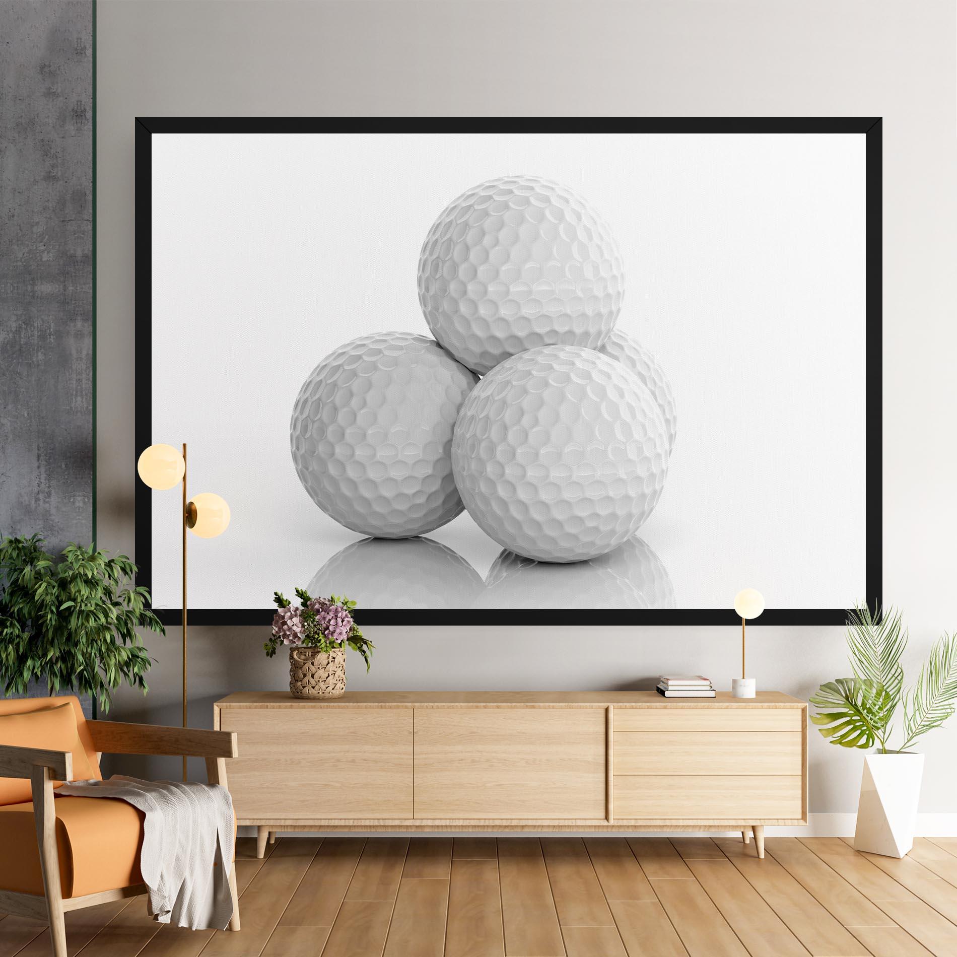 Leinwandbild 3d Golf Balls mockup 9