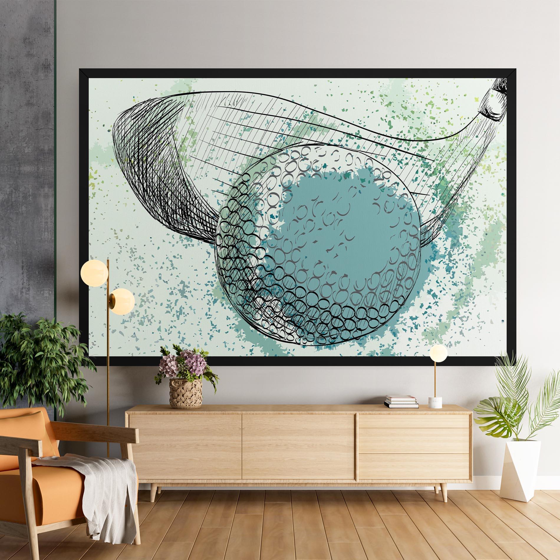 Leinwandbild Blue Golf mockup 9