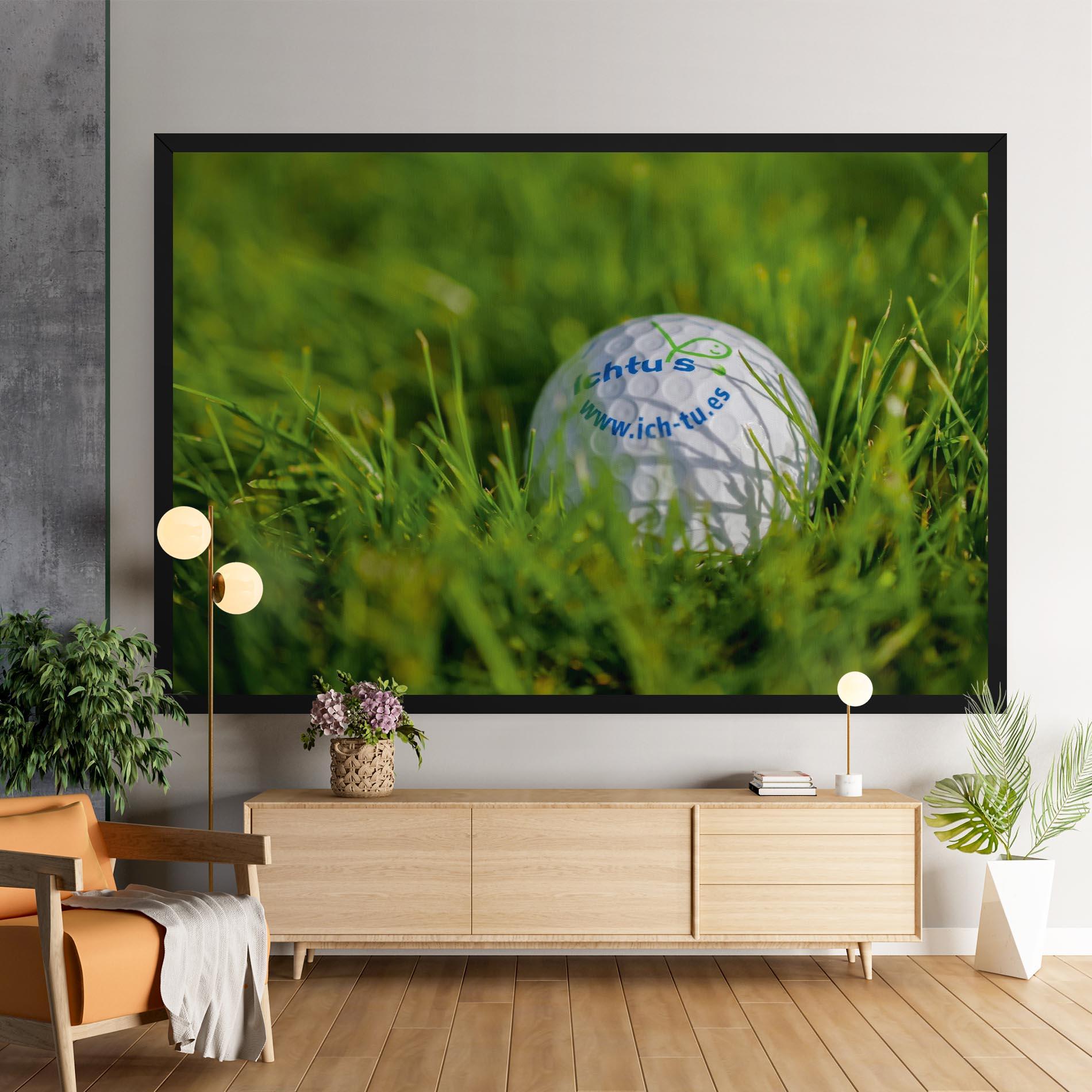 Leinwandbild Golf Ball In Grass mockup 9