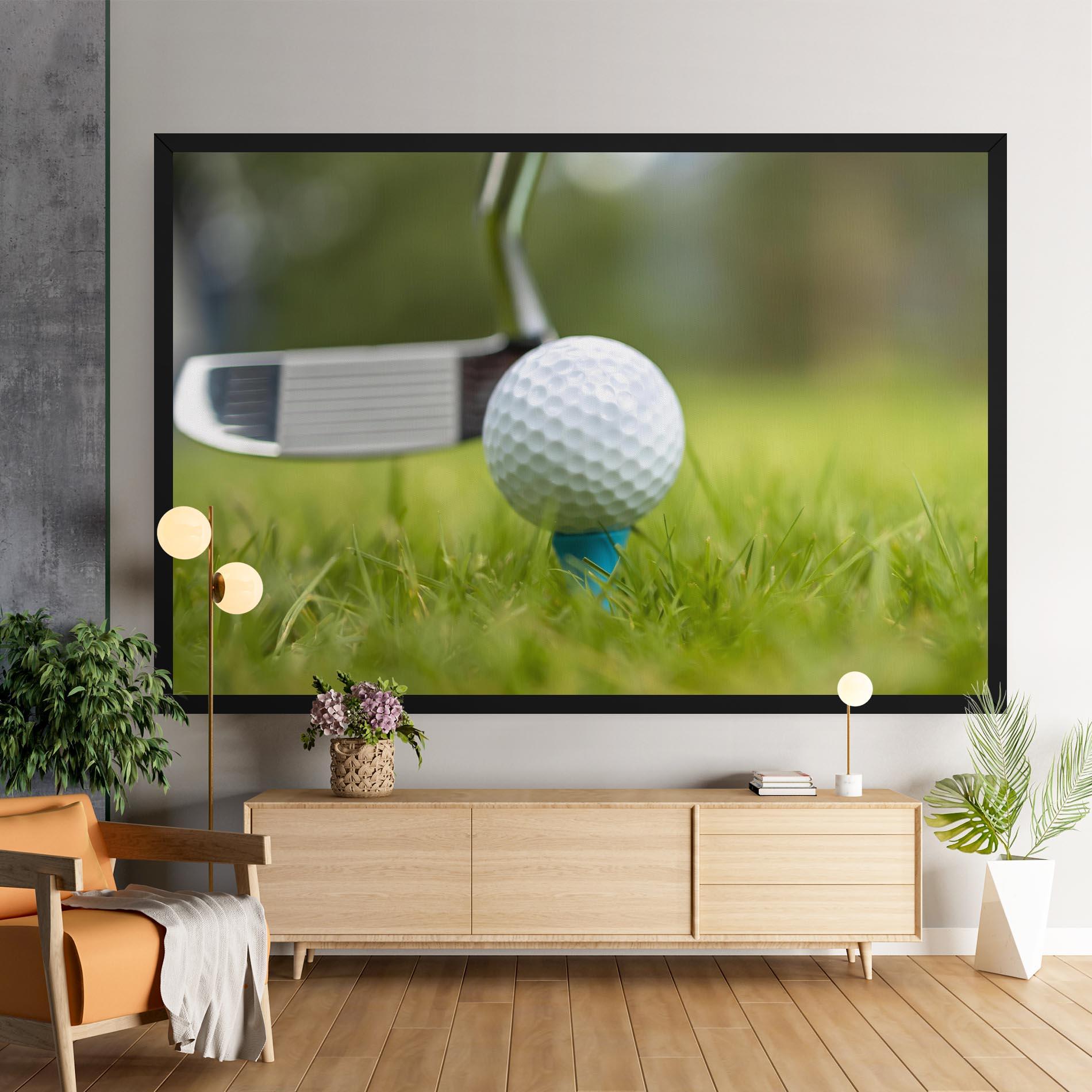 Leinwandbild Golf Ball Tee mockup 9