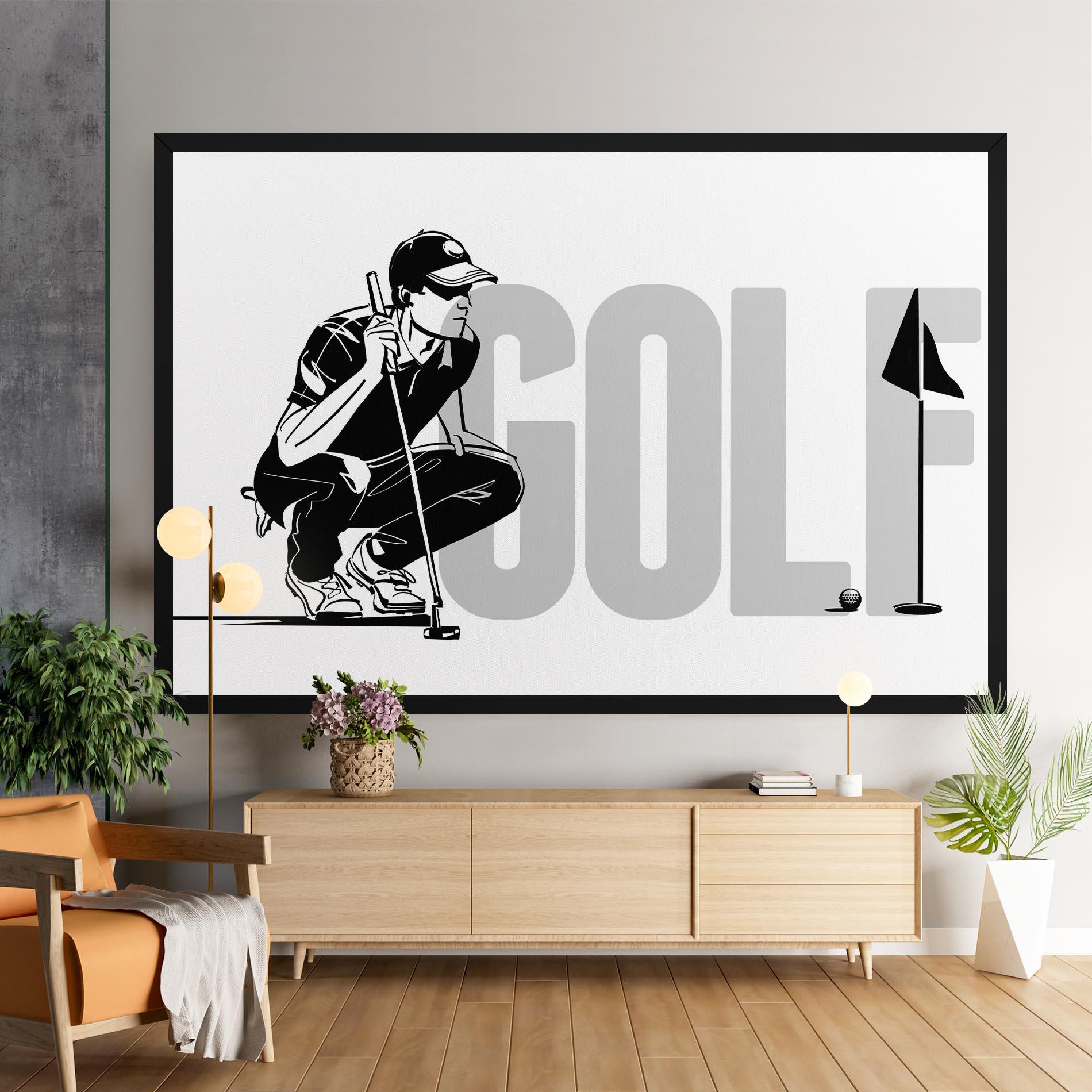 Leinwandbild Golf mockup 9