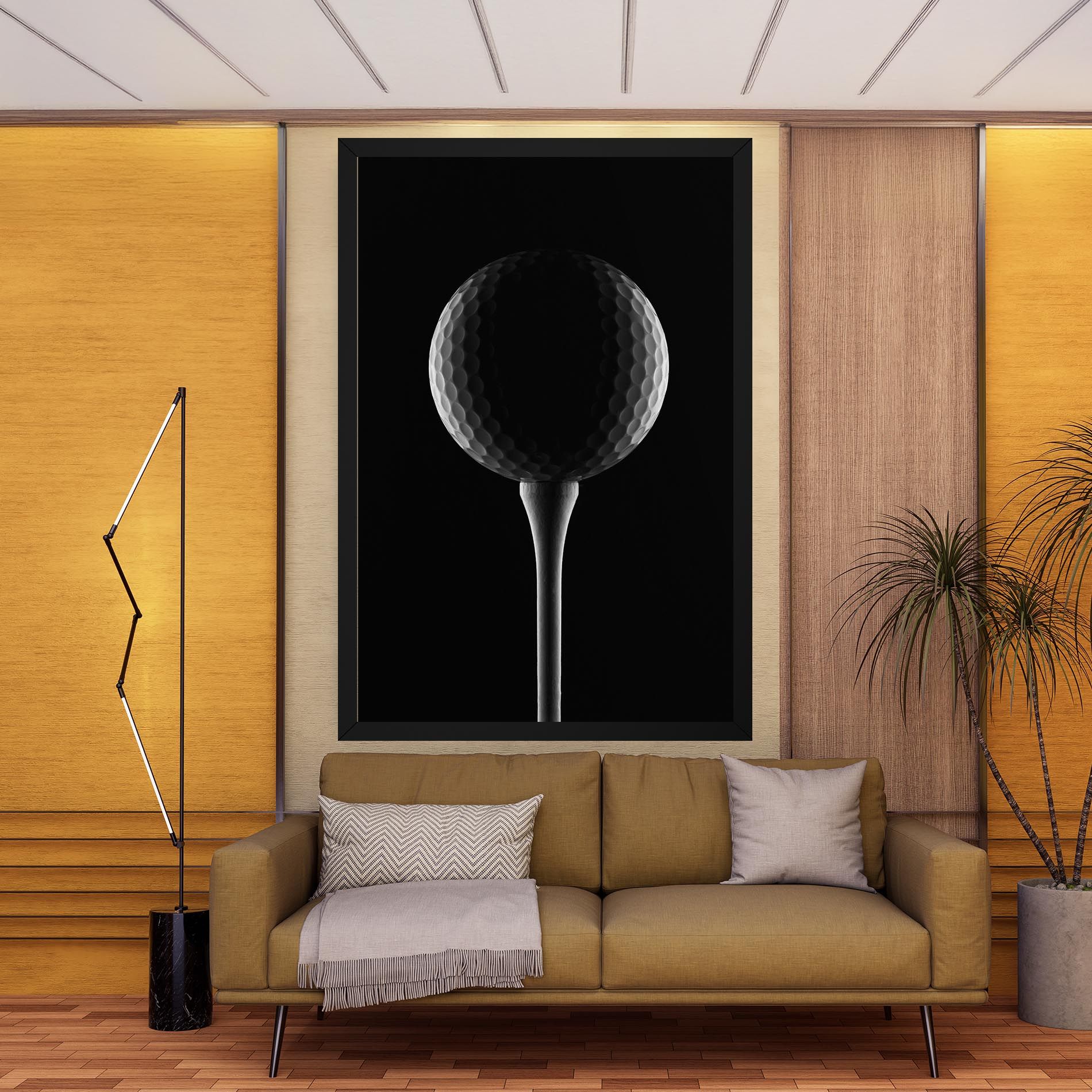 Golf Ball Black mockup 9