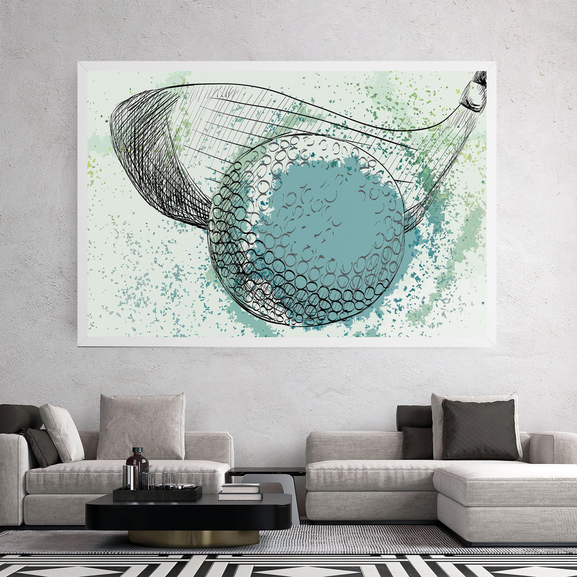 Leinwandbild Blue Golf mockup 2