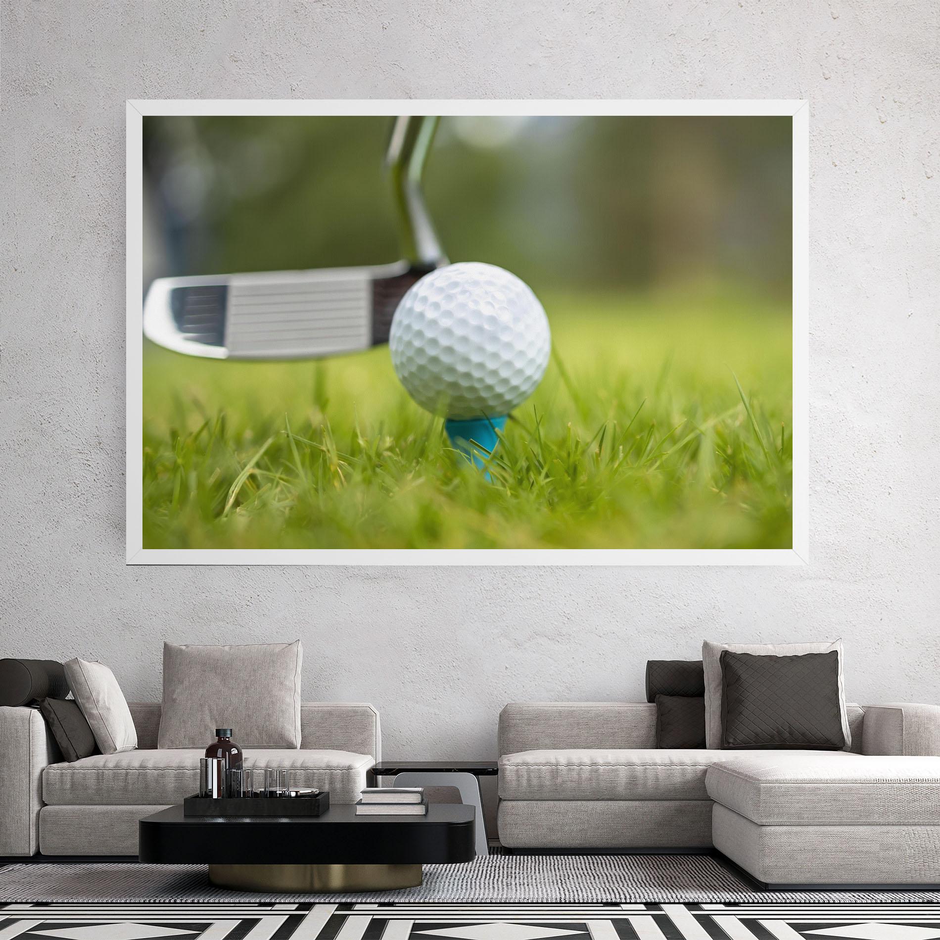 Leinwandbild Golf Ball Tee mockup 2