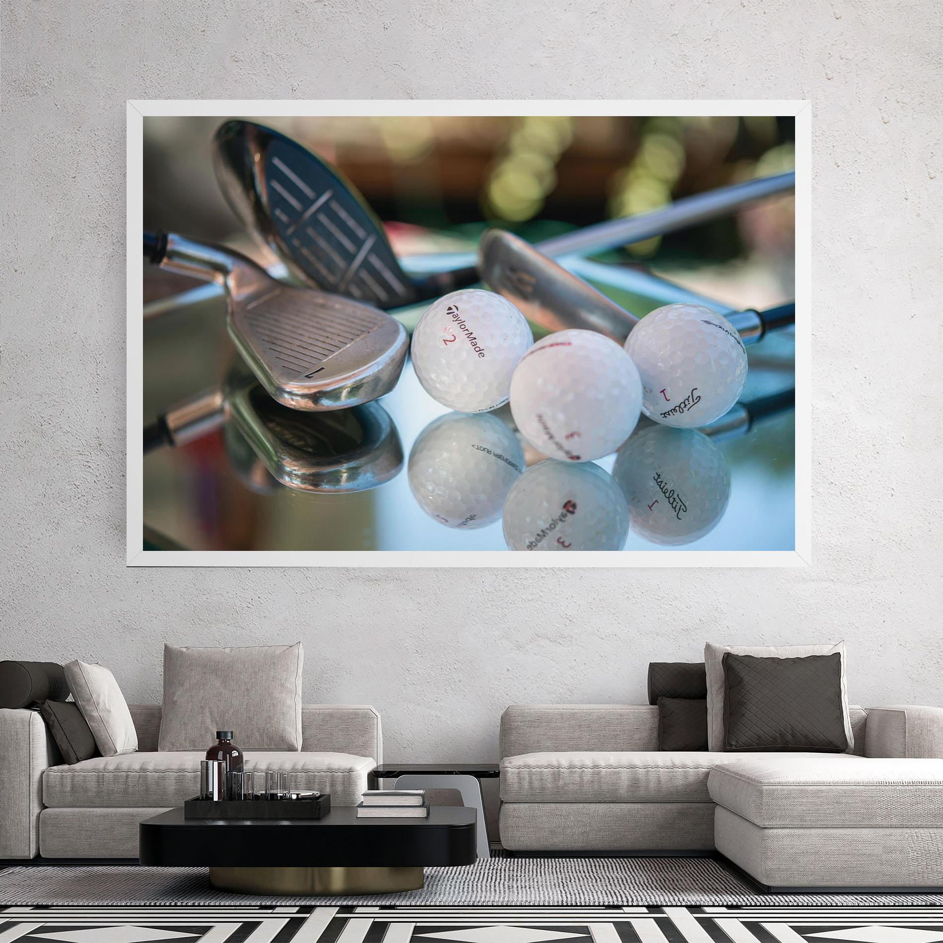 Leinwandbild Golf Balls Set mockup 2