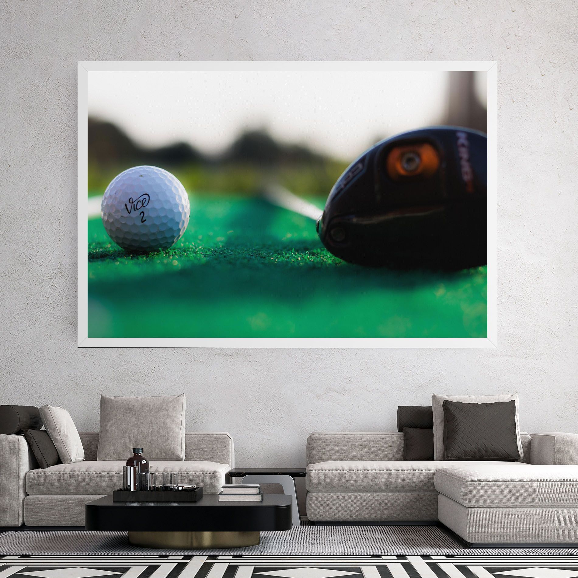 Green Grass Golf Ball mockup 2