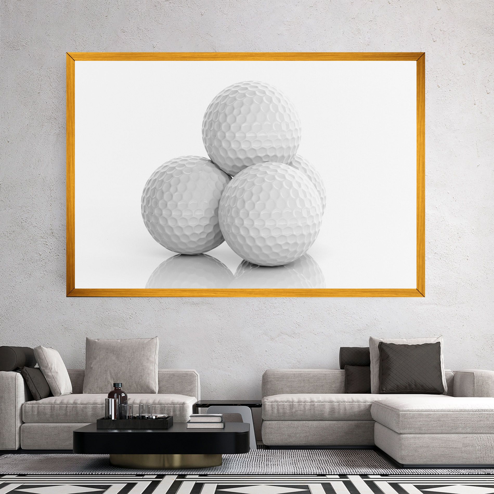 3d Golf Balls mockup 2